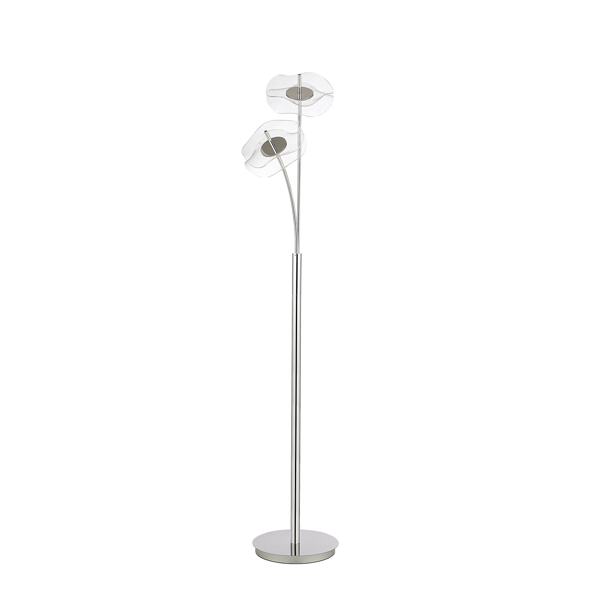 Fabula Holly 2 Light LED Floor Lamp - Polished Chrome