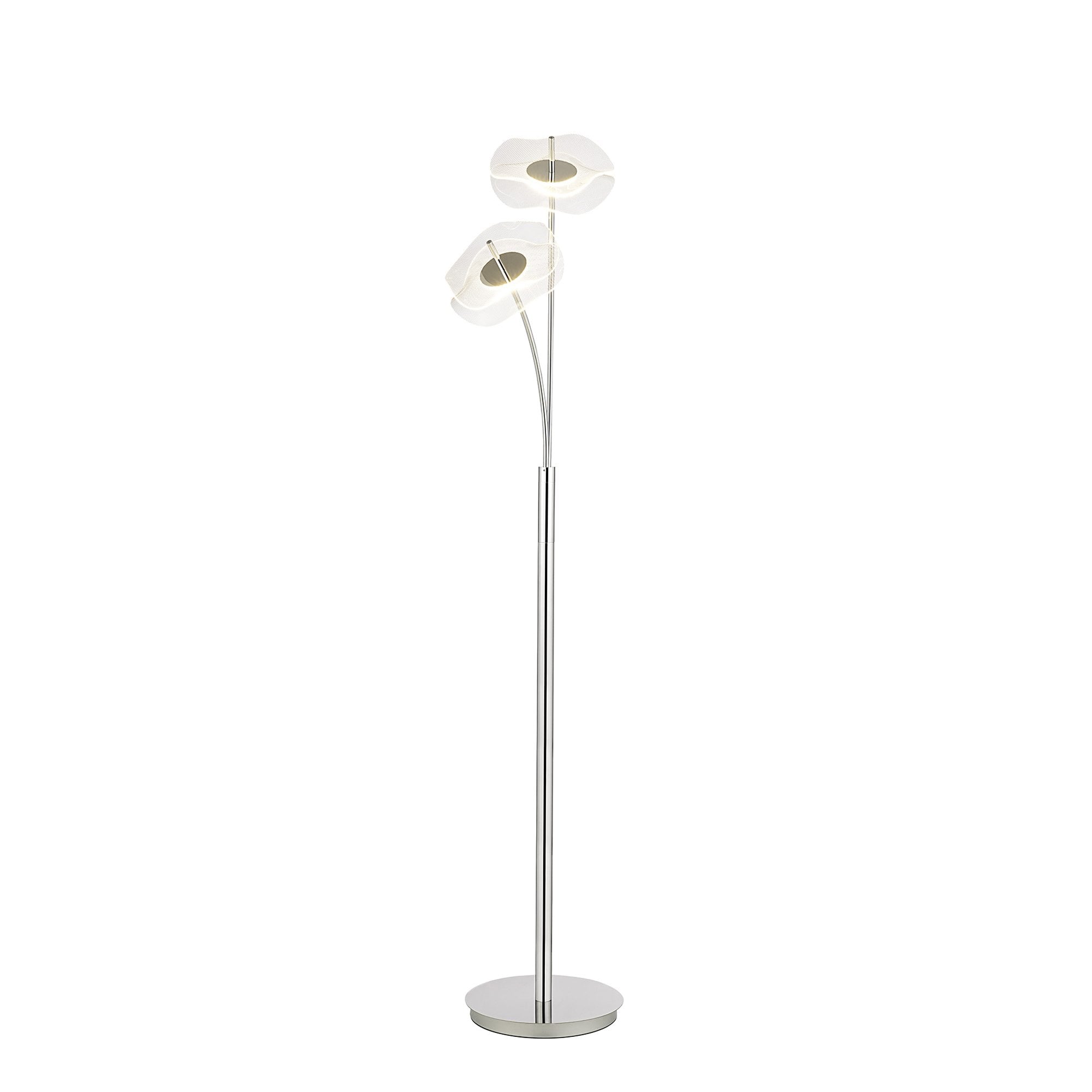 Fabula Holly 2 Light LED Floor Lamp - Polished Chrome