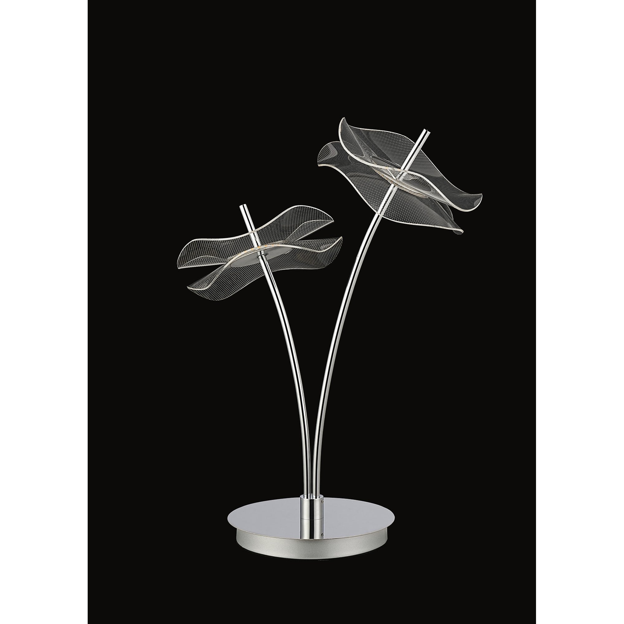 Fabula Holly 2 Light LED Table Lamp - Polished Chrome