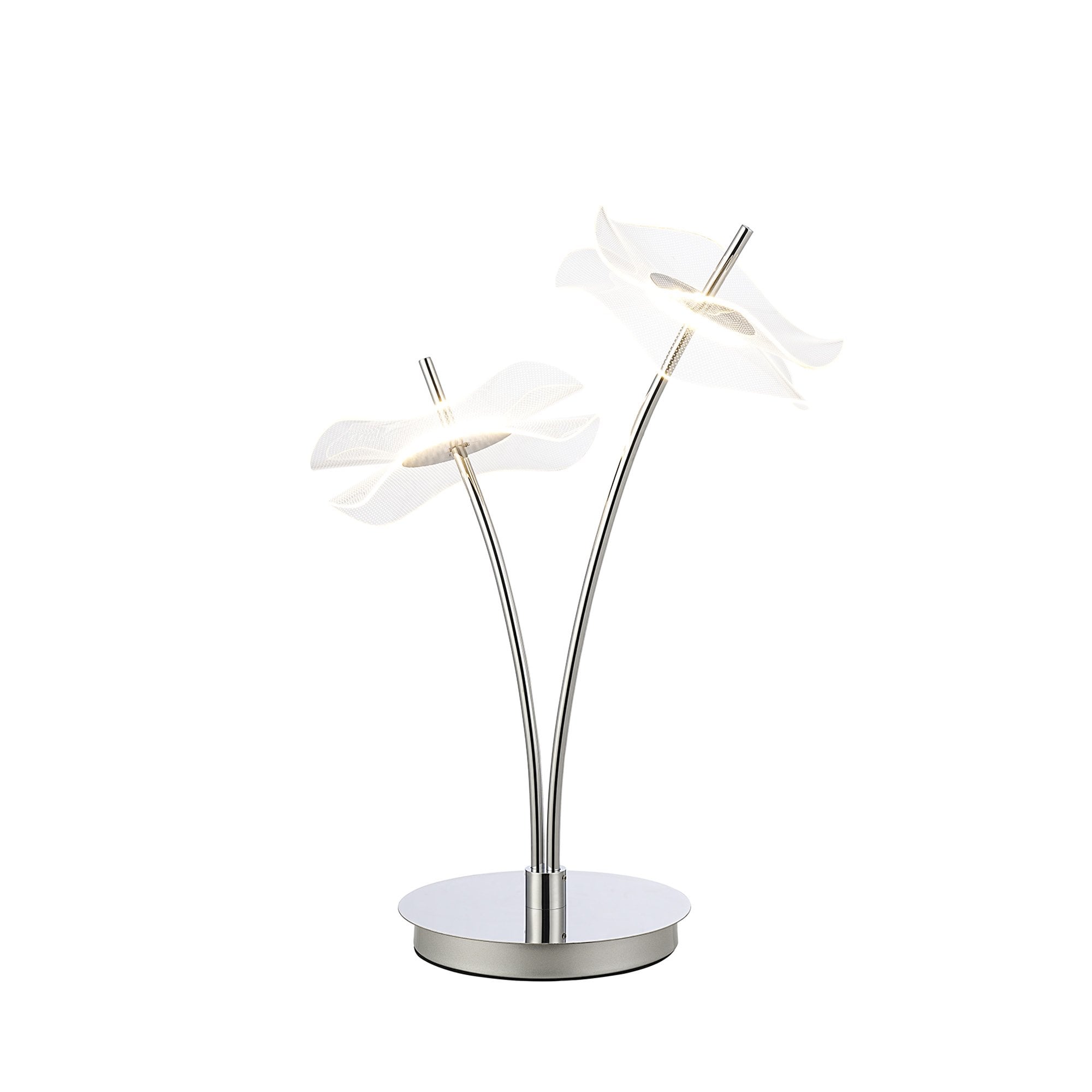 Fabula Holly 2 Light LED Table Lamp - Polished Chrome