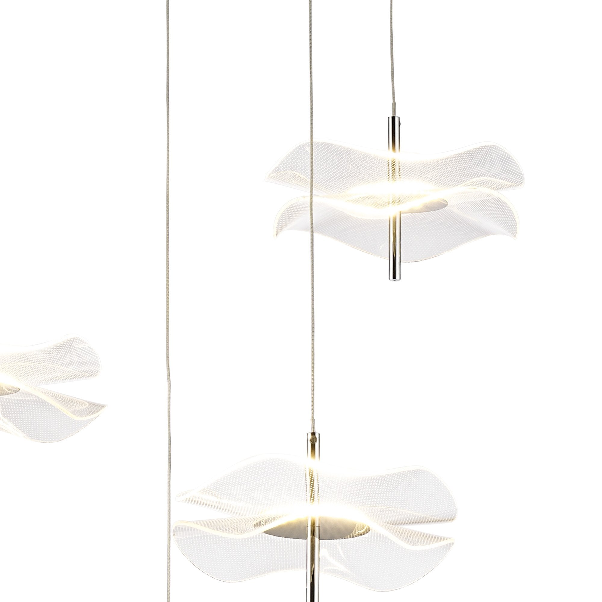 Fabula Holly 6 Light LED Round Pendant - Polished Chrome