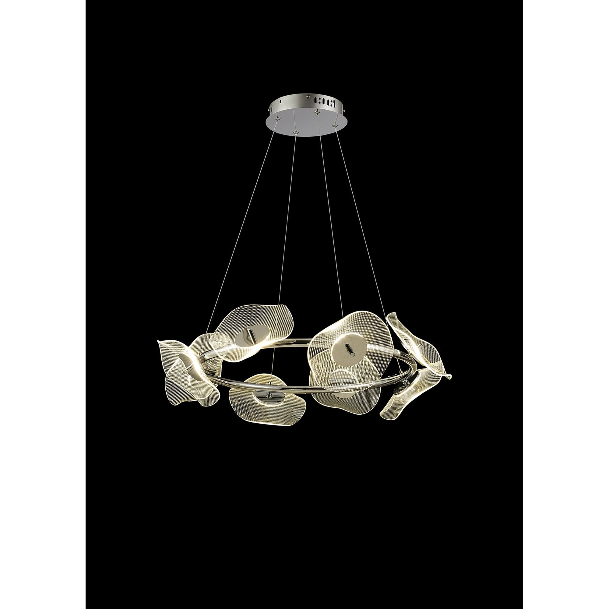 Fabula Holly 8 Light LED Ring Pendant - Polished Chrome