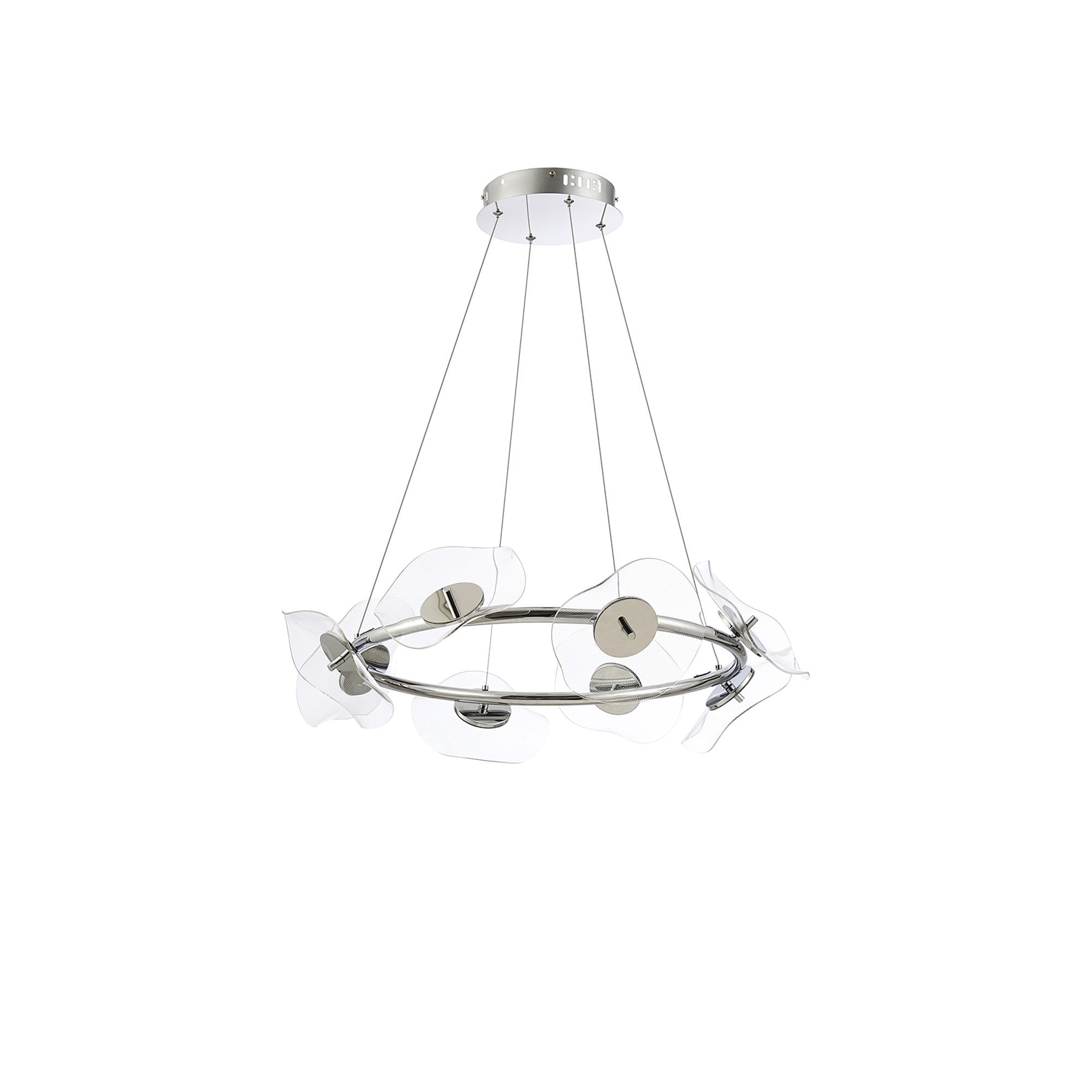 Fabula Holly 8 Light LED Ring Pendant - Polished Chrome