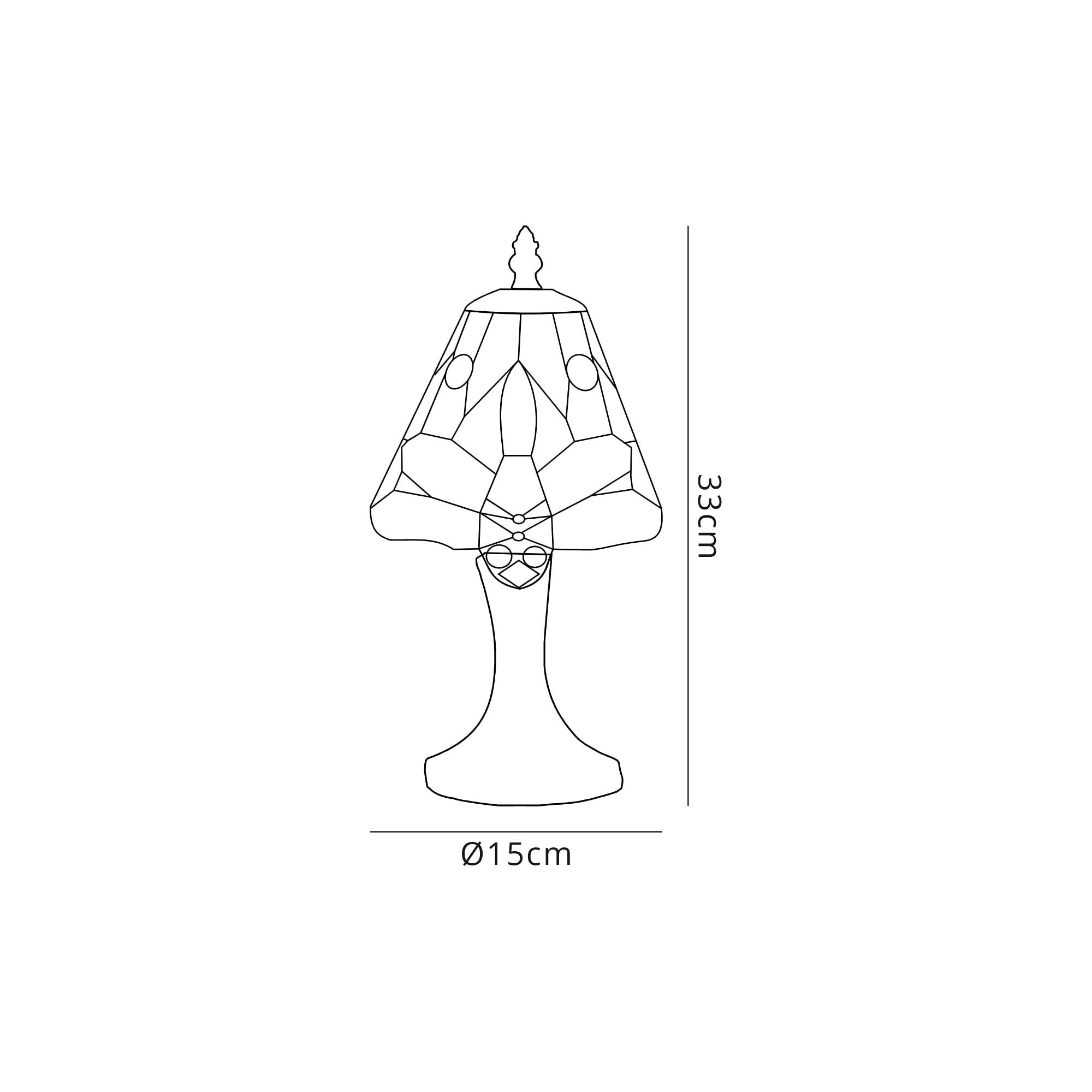Fabula Hornbeam Single Tiffany Table Lamp - Blue & Orange
