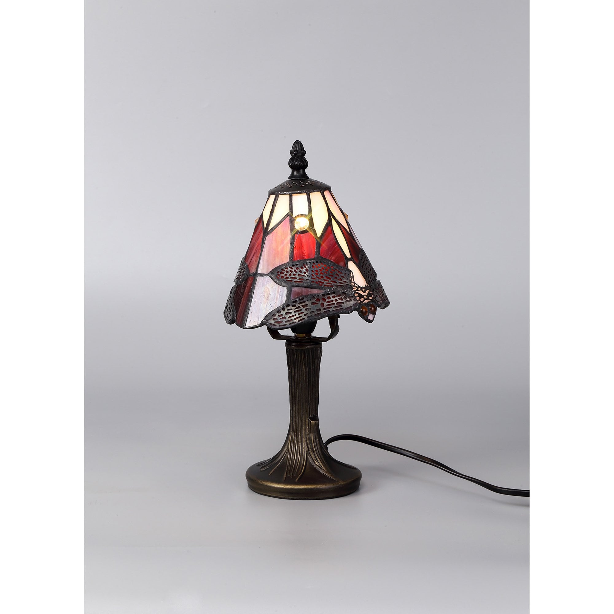 Fabula Hornbeam Single Tiffany Table Lamp - Purple & Pink