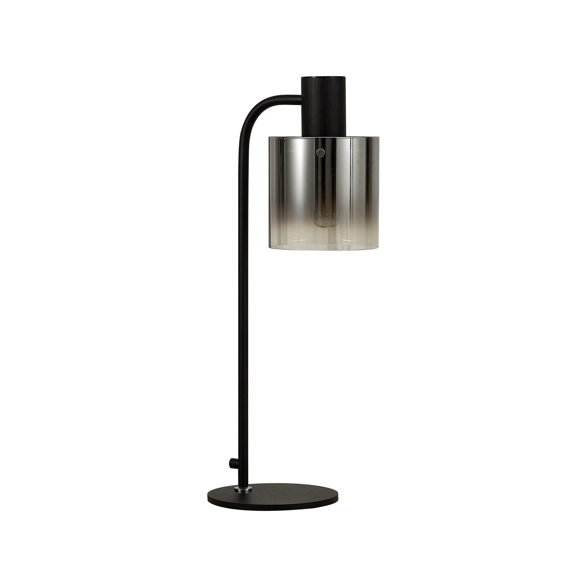 Fabula Kendon Large Single Table Lamp - Black & Smoke Fade Glass