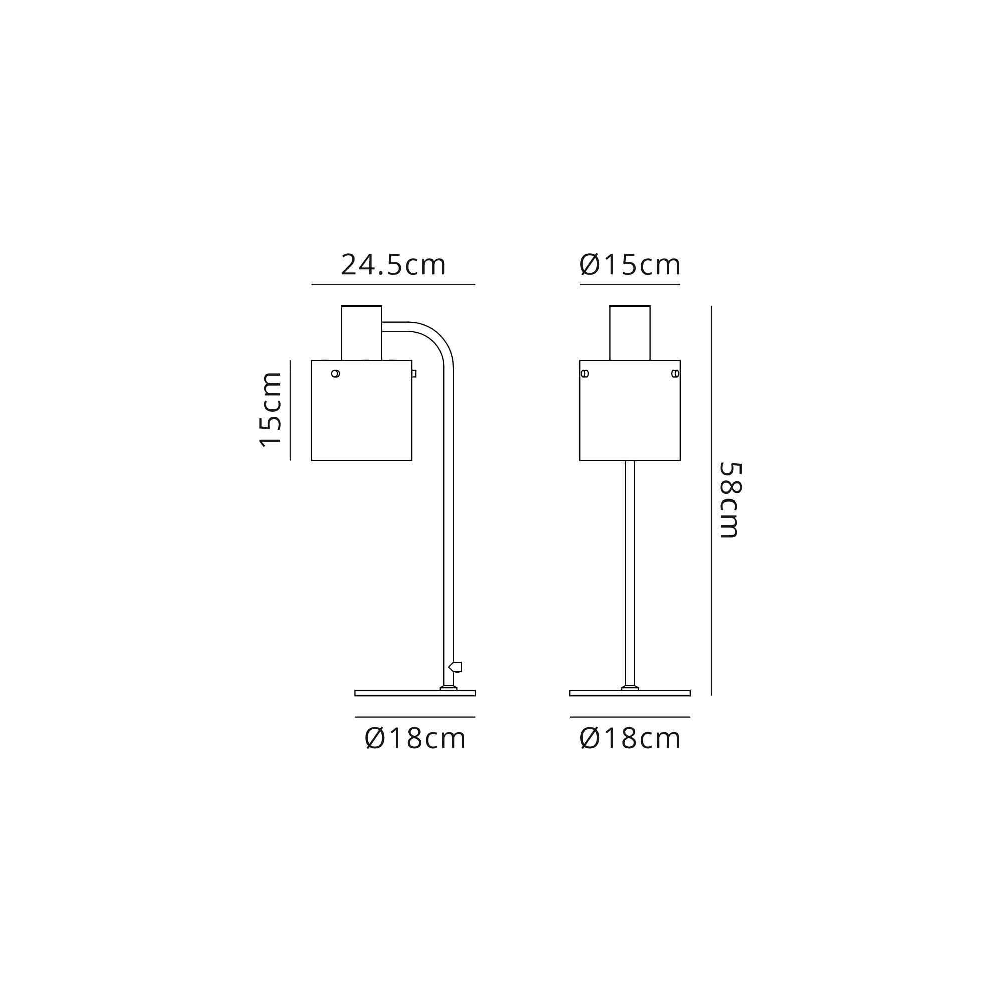 Fabula Kendon Large Single Table Lamp - Mocha & Amber Glass