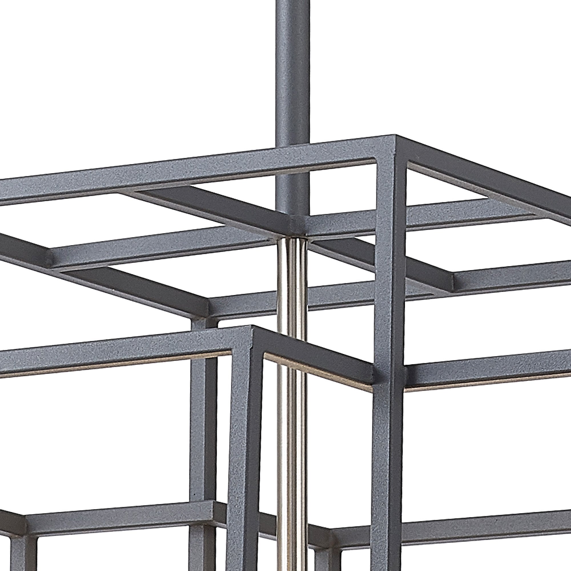 Fabula Kimberley 4 Light Pendant - Anthracite & Satin Nickel