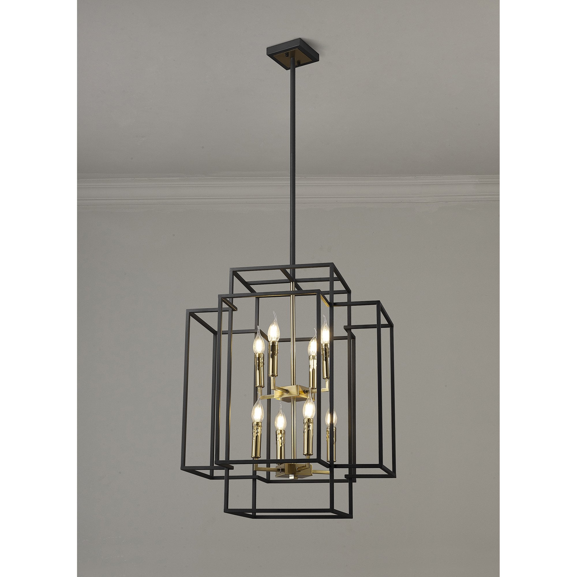 Fabula Kimberley 8 Light Pendant - Black & Gold