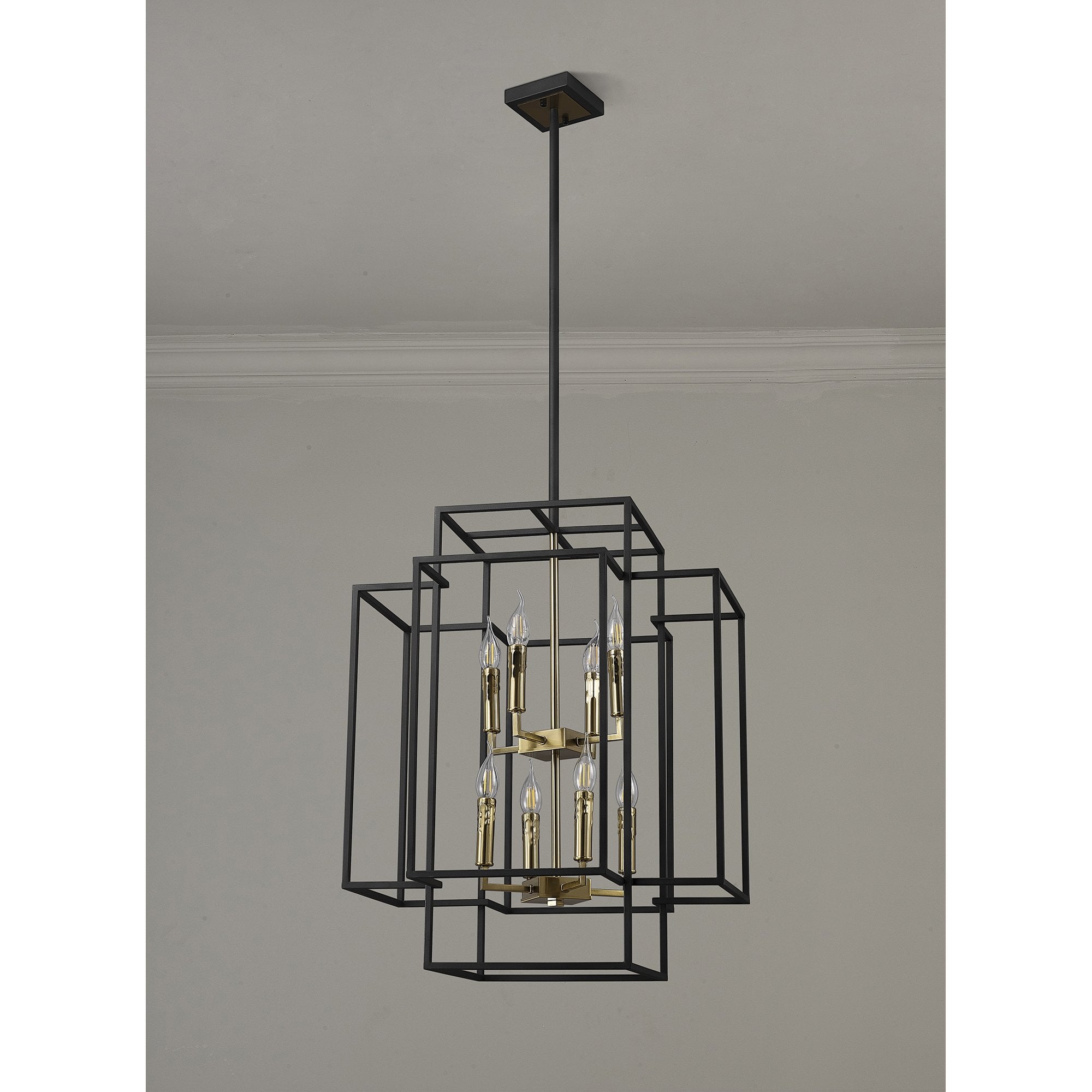 Fabula Kimberley 8 Light Pendant - Black & Gold