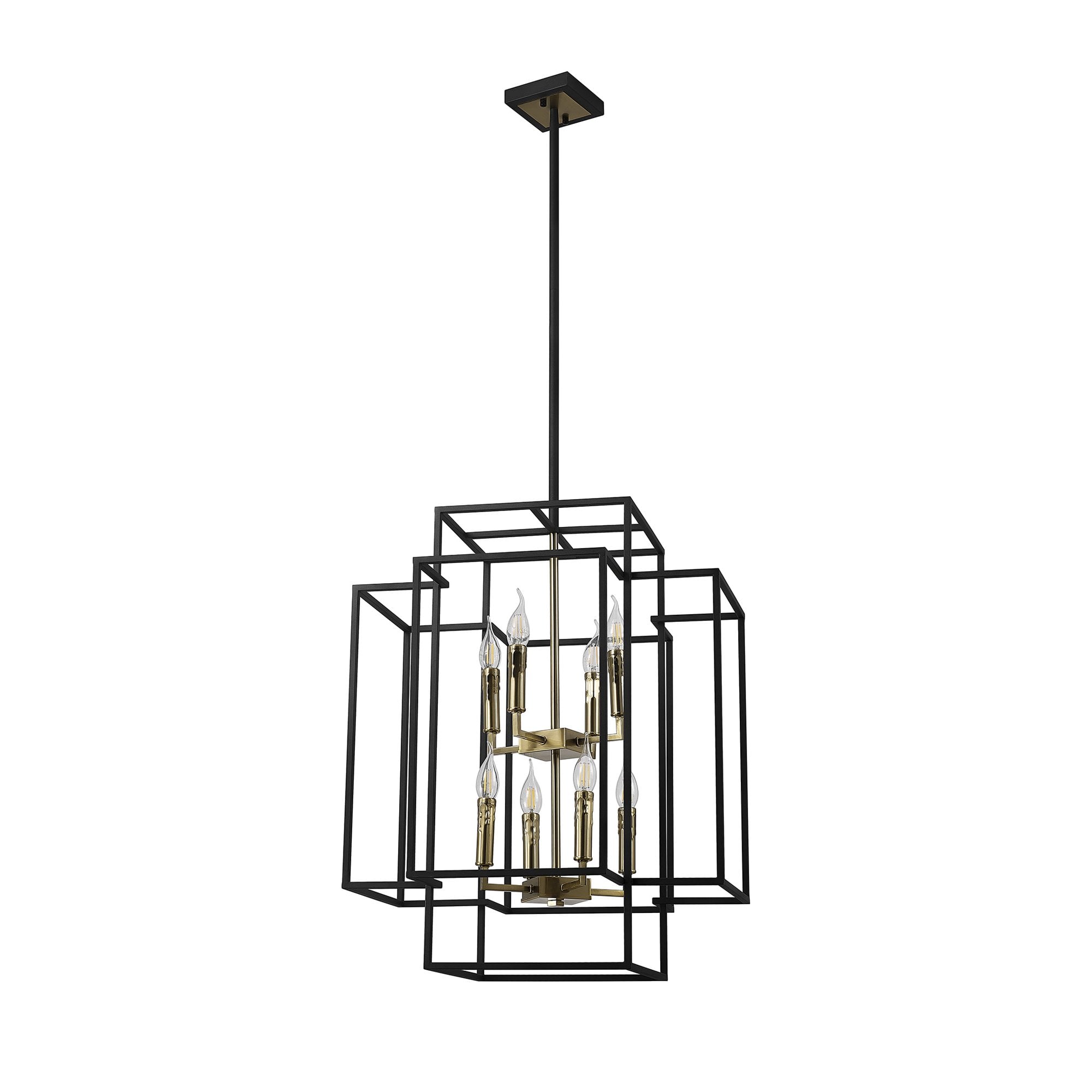 Fabula Kimberley 8 Light Pendant - Black & Gold