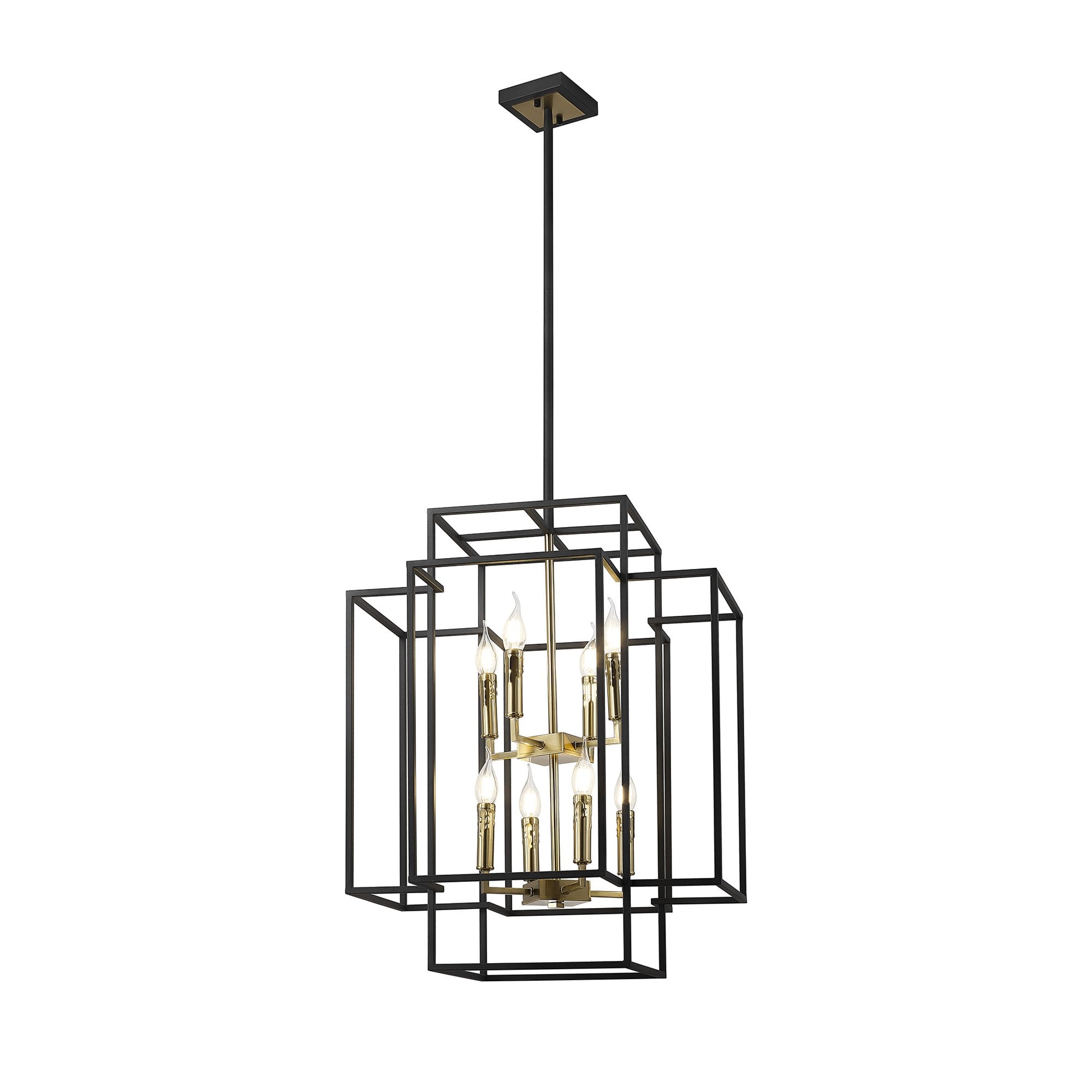 Fabula Kimberley 8 Light Pendant - Black & Gold