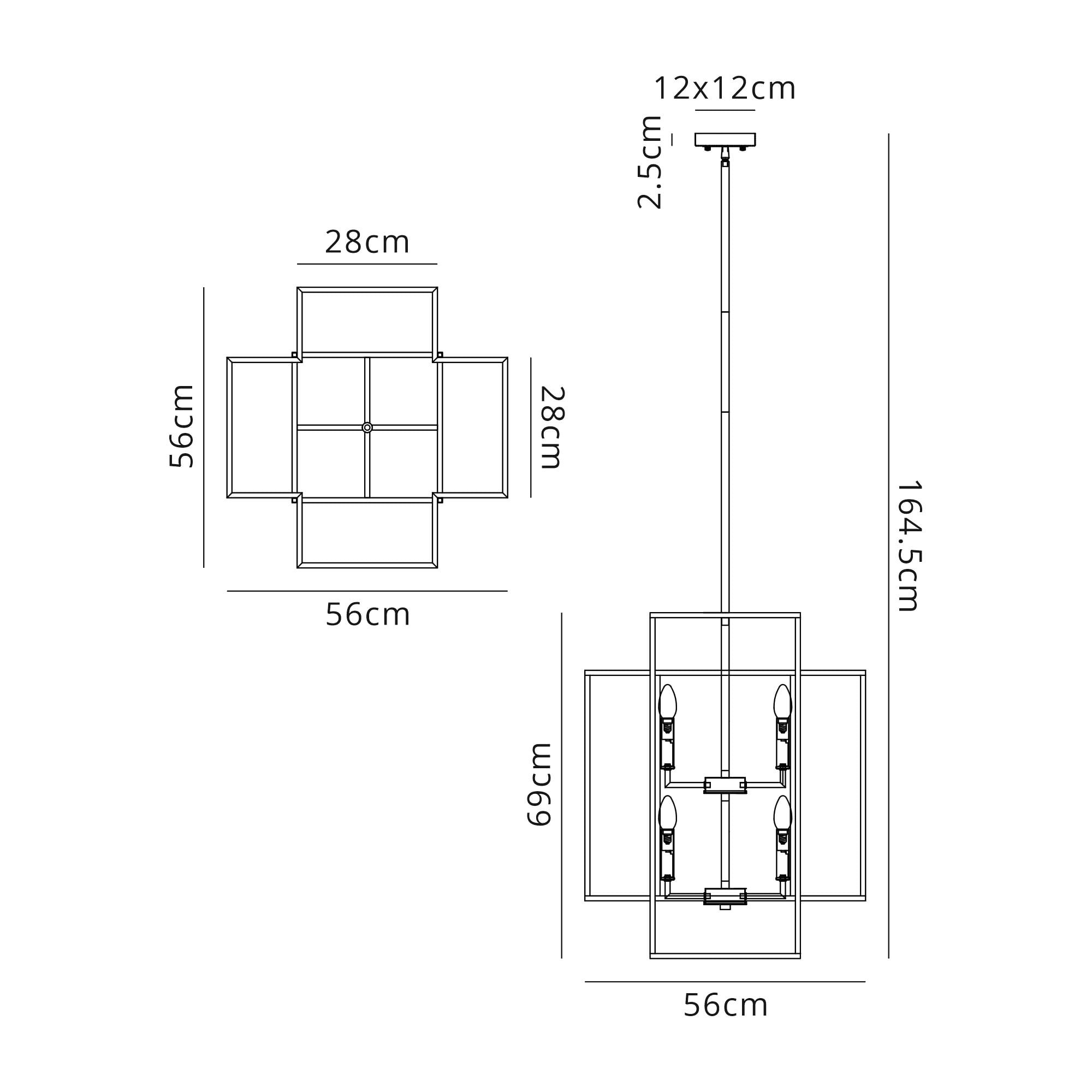 Fabula Kimberley 8 Light Pendant - Black & Gold