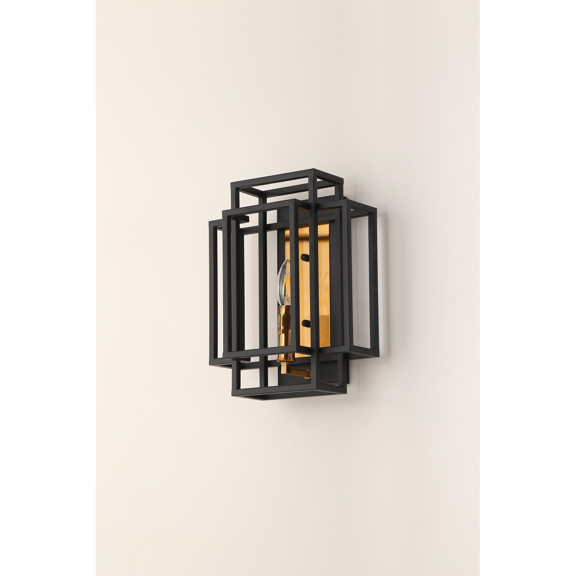 Fabula Kimberley Single Wall Lamp - Black & Gold