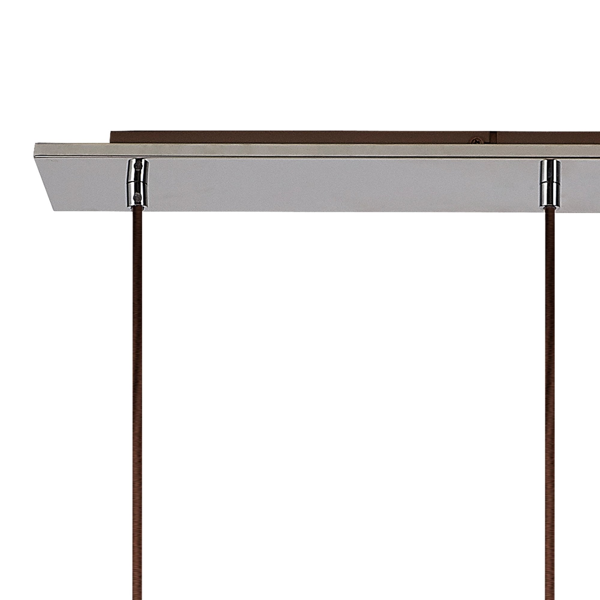 Fabula Kingfisher Adjustable 4 Light Linear Pendant - Mocha & Amber Glass