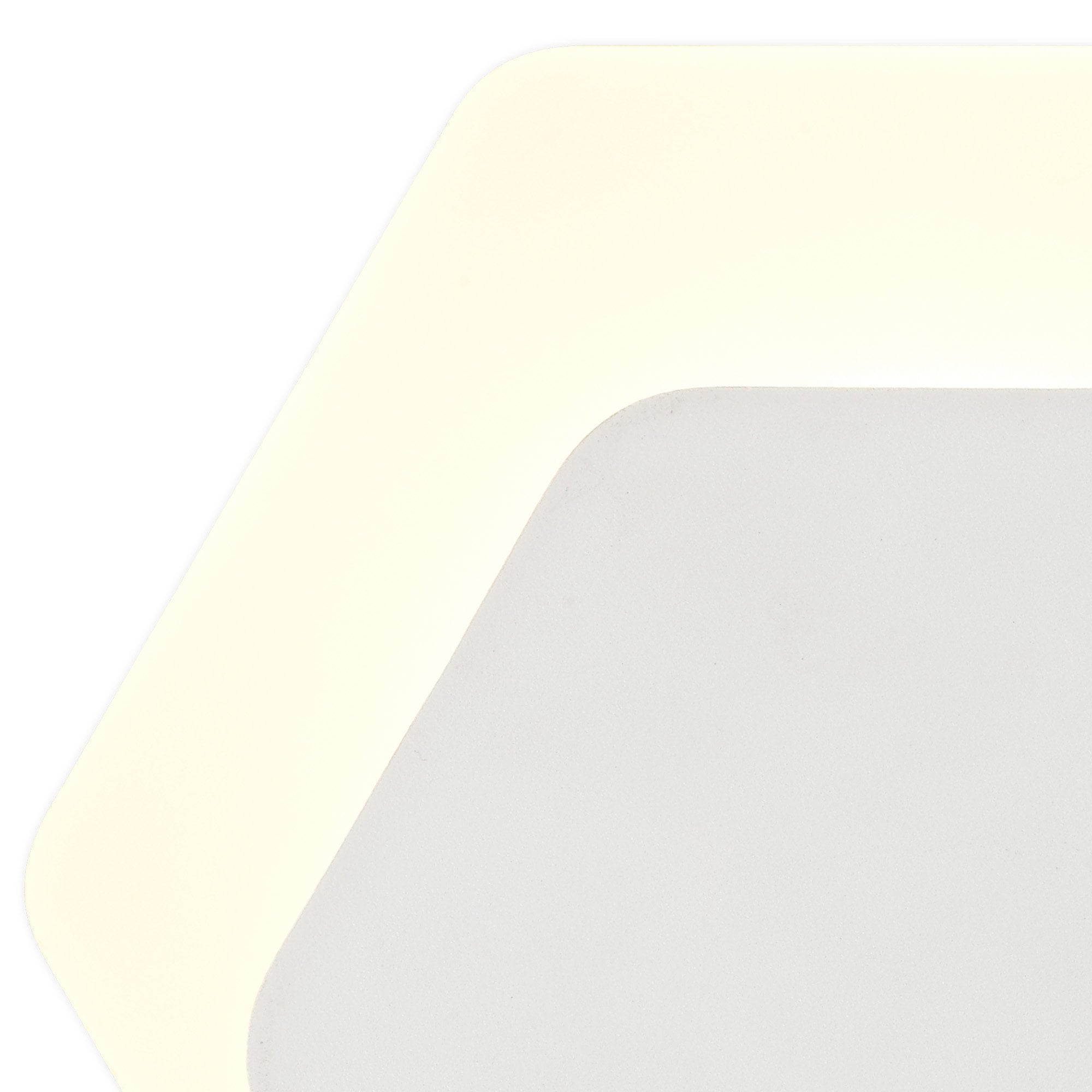 Fabula Kingsley Magnetic Base LED Wall Lamp - 15/19cm Horizontal Hexagonal - Bottom Offset - Sand White & Acrylic Frosted Diffuser