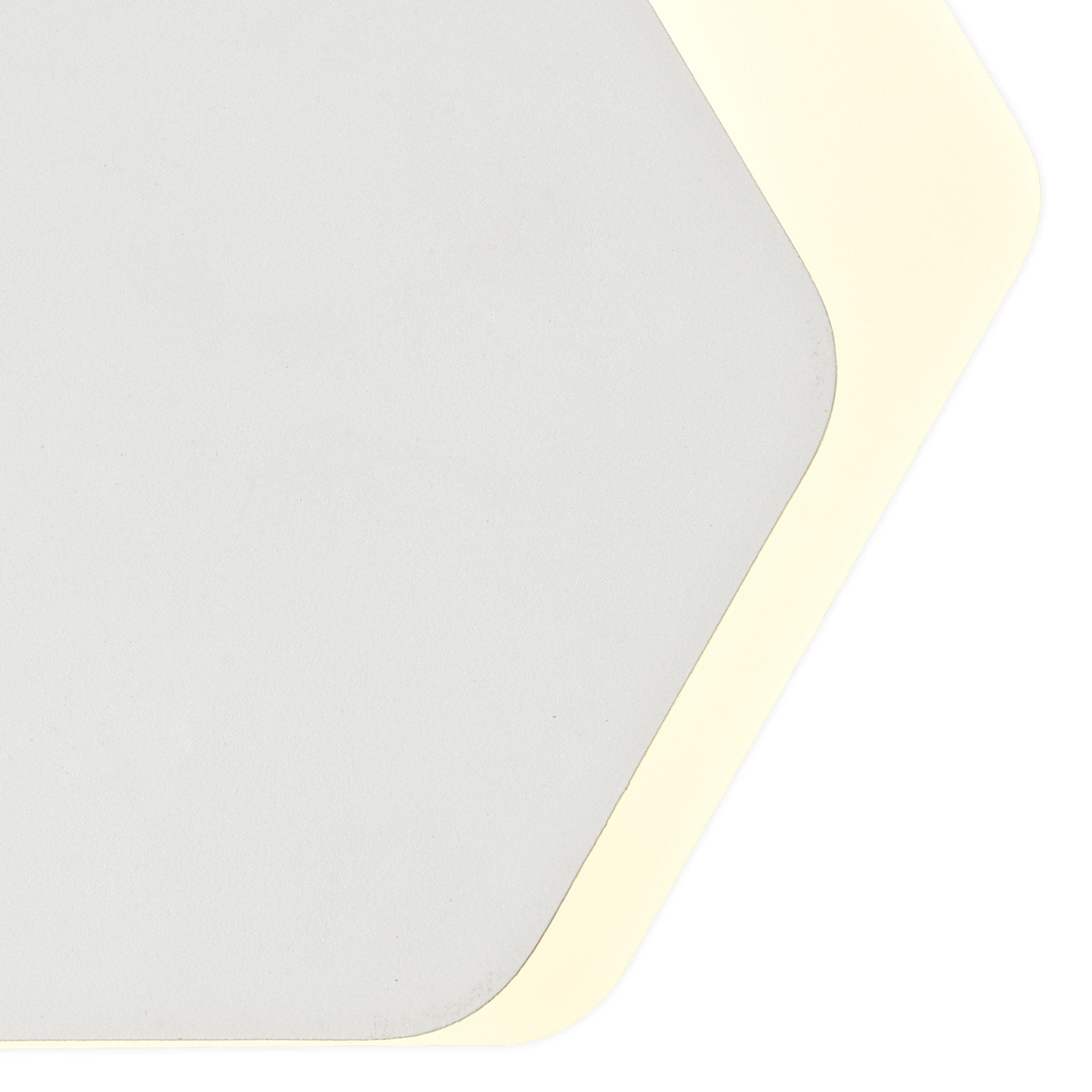 Fabula Kingsley Magnetic Base LED Wall Lamp - 15/19cm Horizontal Hexagonal - Bottom Offset - Sand White & Acrylic Frosted Diffuser