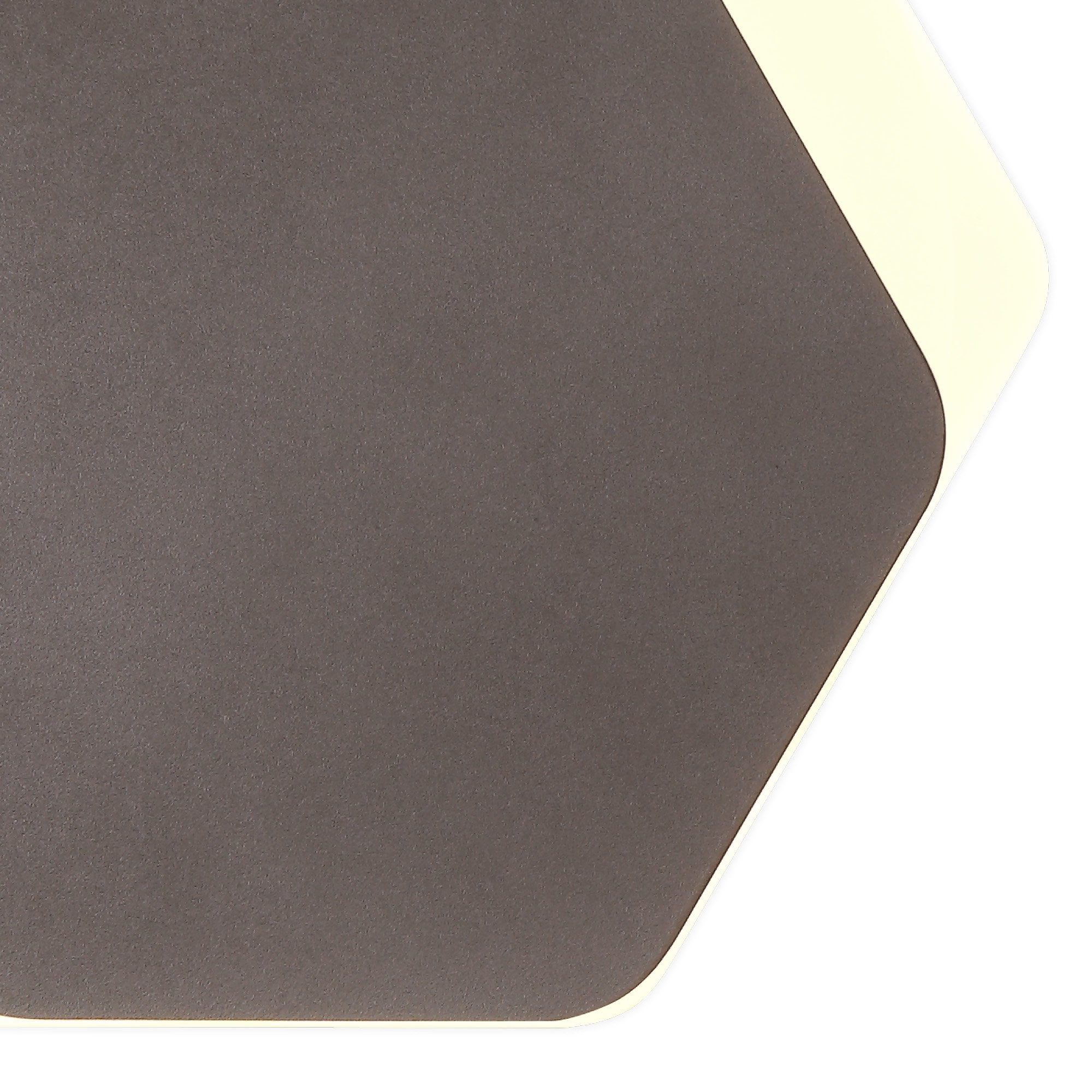 Fabula Kingsley Magnetic Base LED Wall Lamp - 15/19cm Horizontal Hexagonal - Right Offset - Coffee & Acrylic Frosted Diffuser