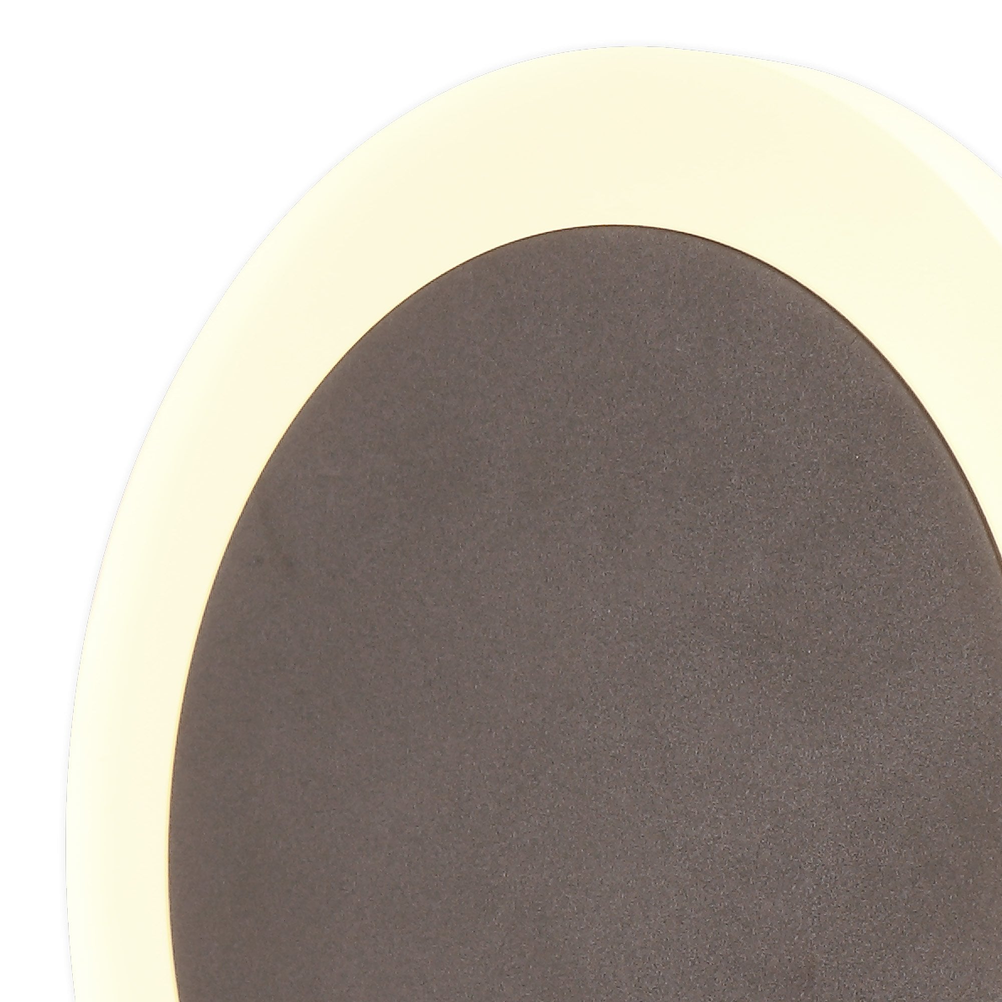 Fabula Kingsley Magnetic Base LED Wall Lamp - 15/19cm Round - Central - Coffee & Acrylic Frosted Diffuser