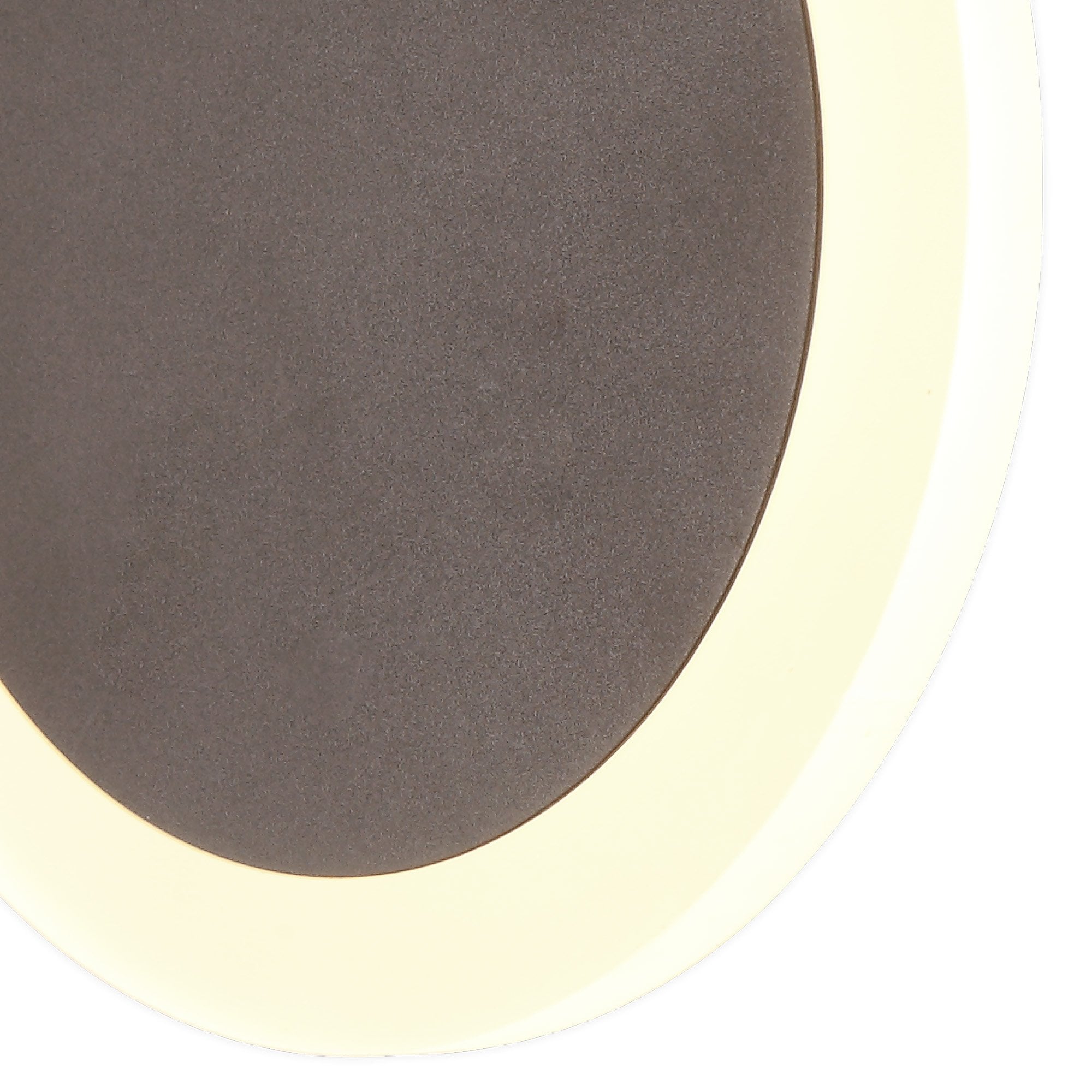 Fabula Kingsley Magnetic Base LED Wall Lamp - 15/19cm Round - Central - Coffee & Acrylic Frosted Diffuser