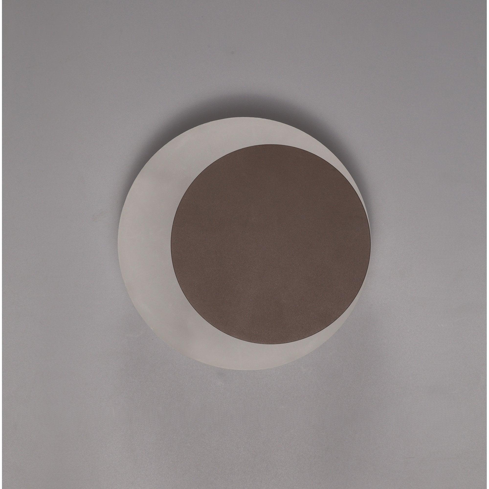 Fabula Kingsley Magnetic Base LED Wall Lamp - 15/19cm Round - Right Offset - Coffee & Acrylic Frosted Diffuser