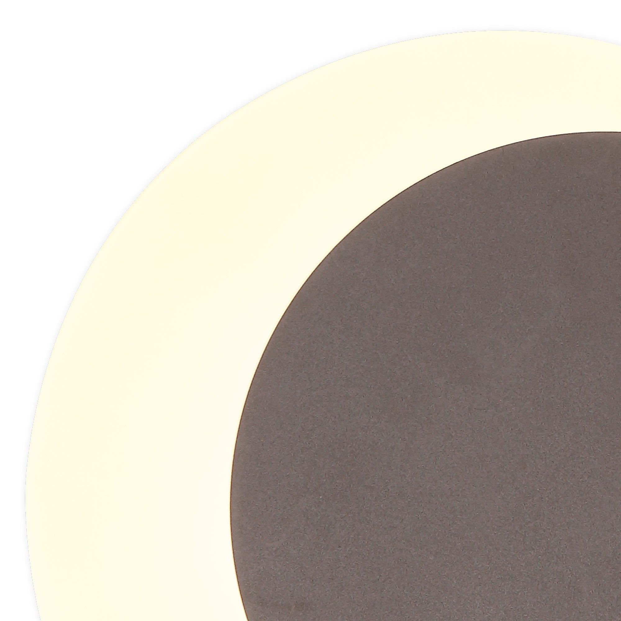 Fabula Kingsley Magnetic Base LED Wall Lamp - 15/19cm Round - Right Offset - Coffee & Acrylic Frosted Diffuser