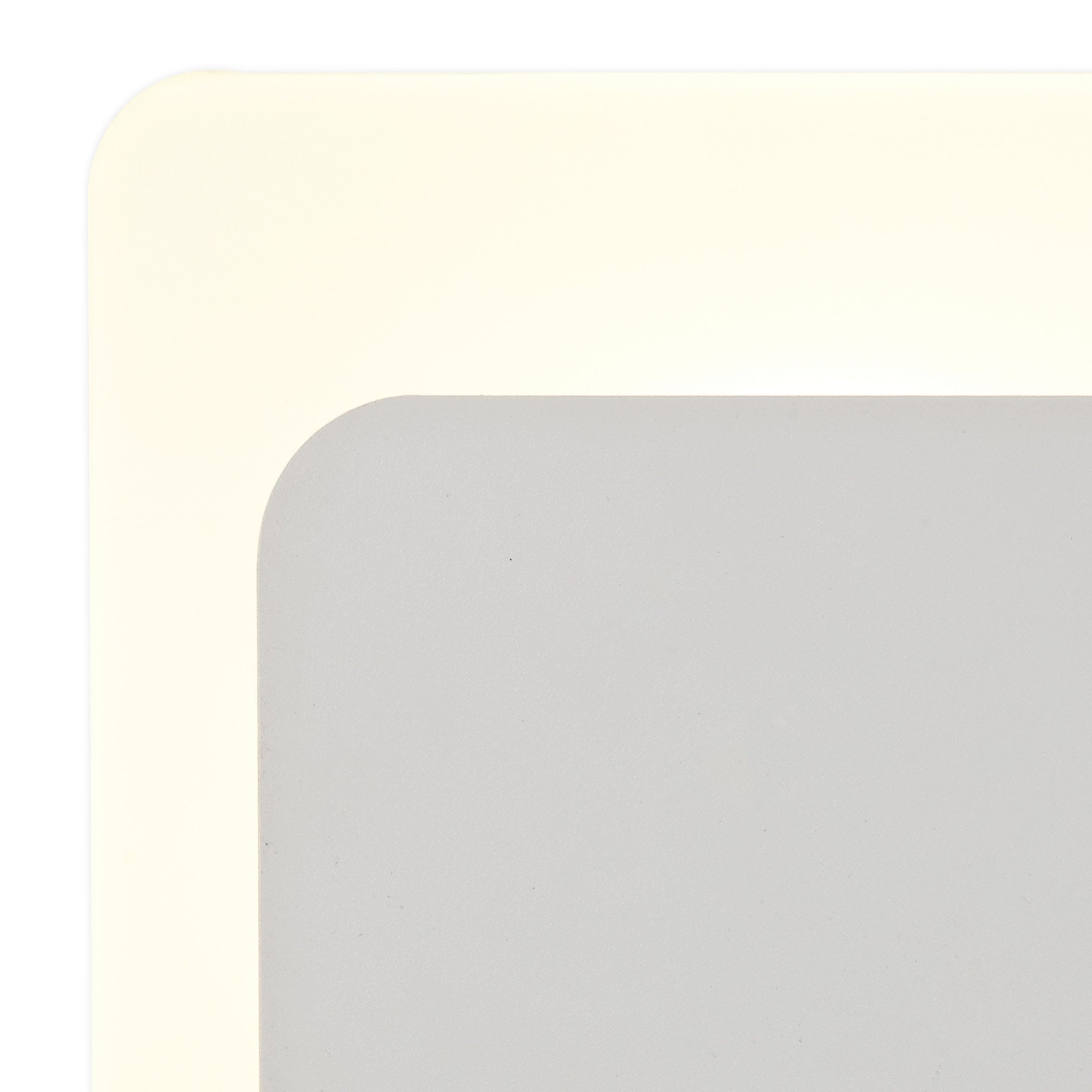 Fabula Kingsley Magnetic Base LED Wall Lamp - 15/19cm Square - Bottom Offset - Sand White & Acrylic Frosted Diffuser