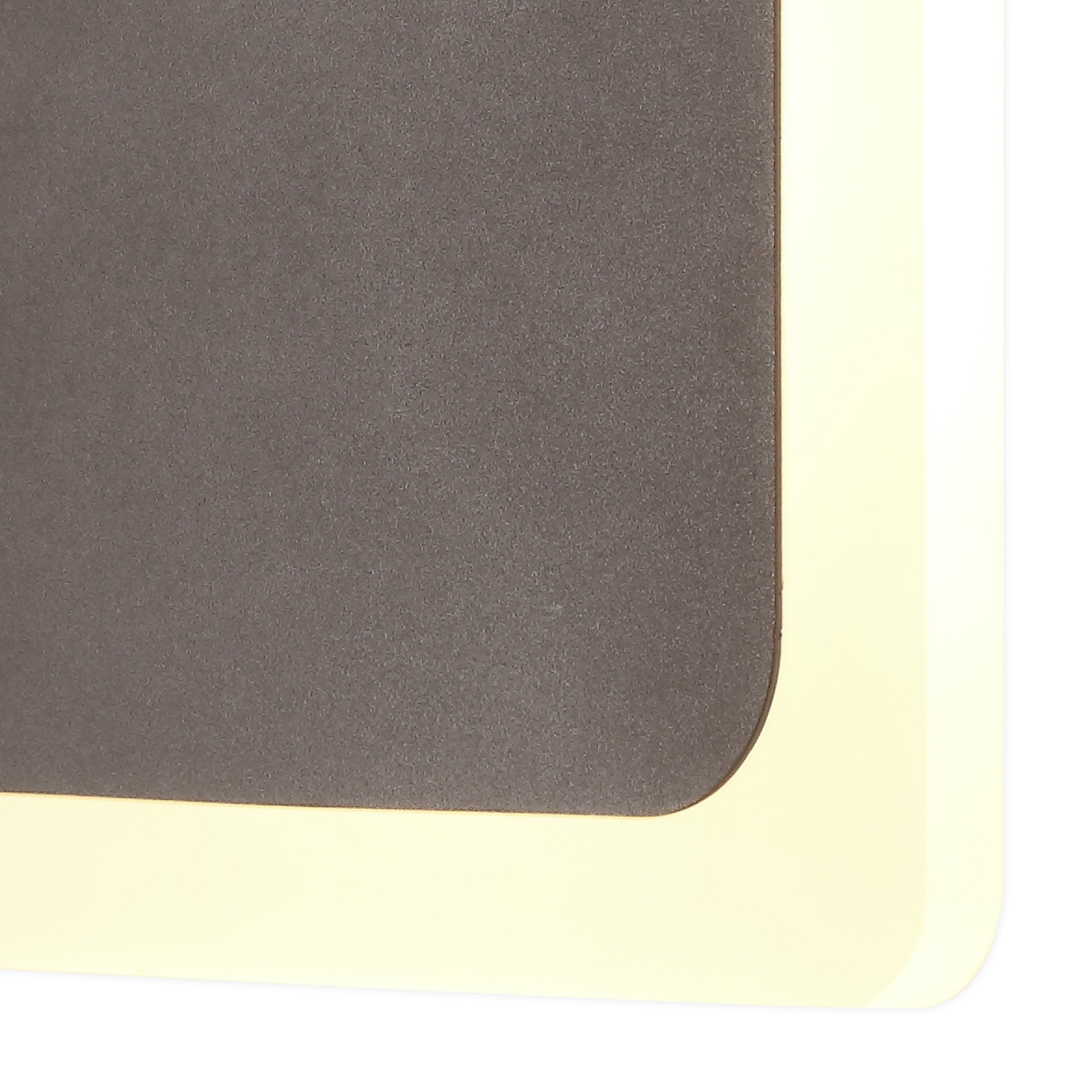 Fabula Kingsley Magnetic Base LED Wall Lamp - 15/19cm Square - Central - Coffee & Acrylic Frosted Diffuser