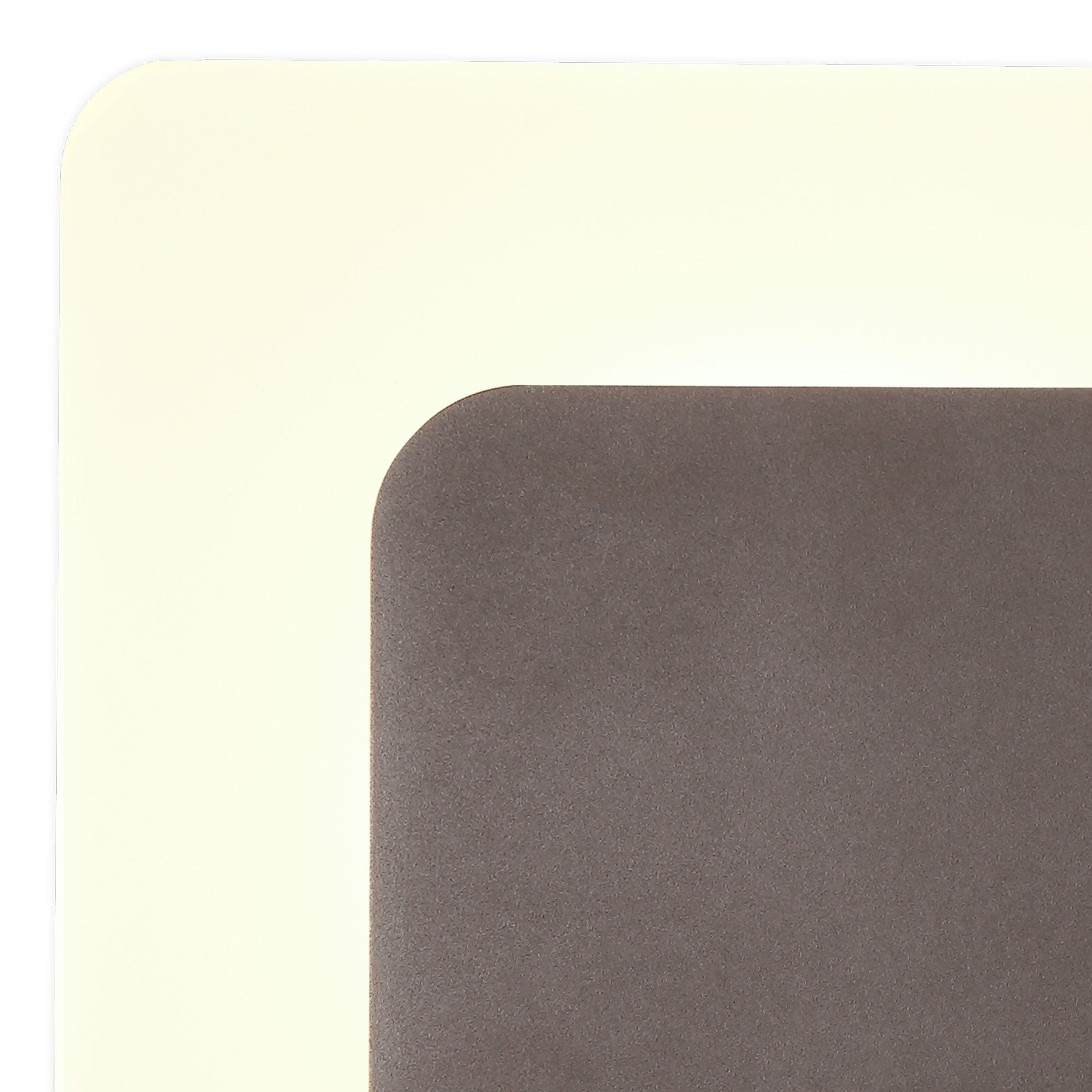 Fabula Kingsley Magnetic Base LED Wall Lamp - 15/19cm Square - Right Offset - Coffee & Acrylic Frosted Diffuser