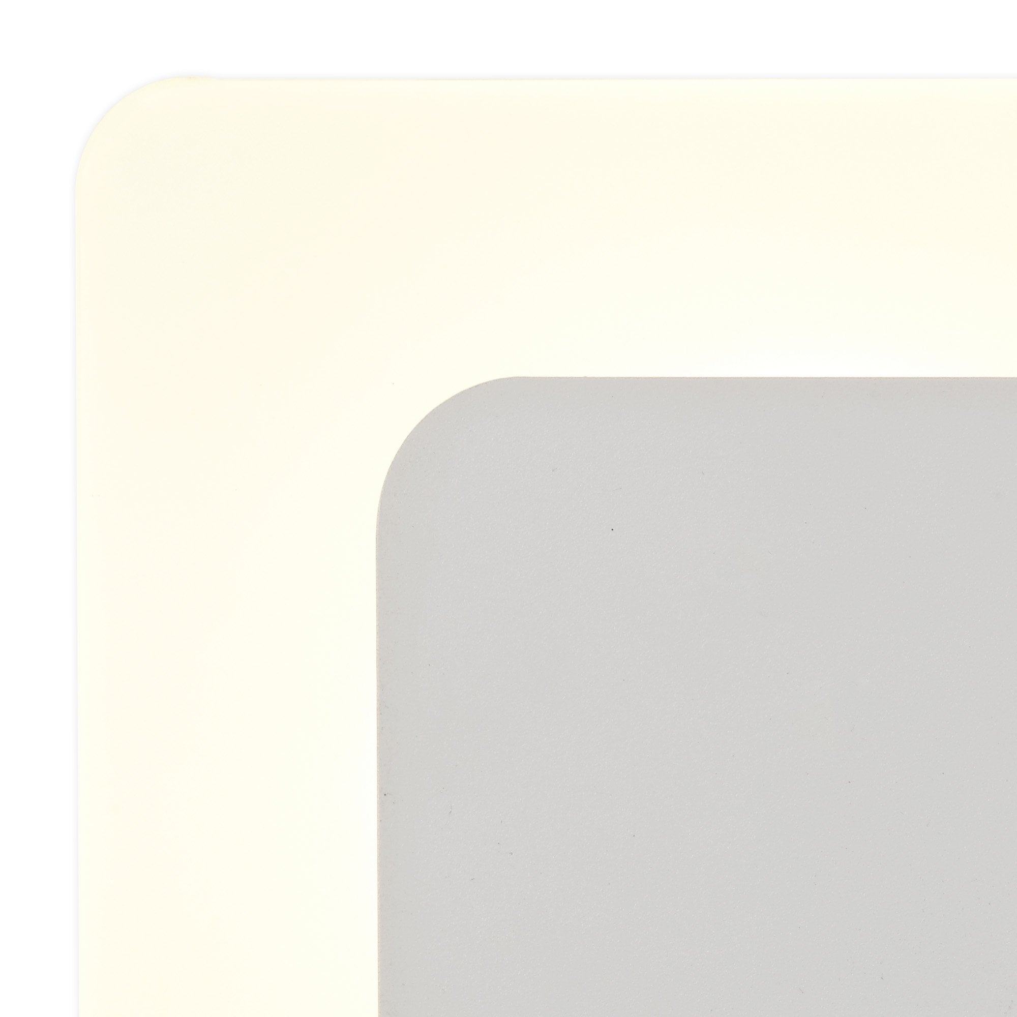 Fabula Kingsley Magnetic Base LED Wall Lamp - 15/19cm Square - Right Offset - Sand White & Acrylic Frosted Diffuser