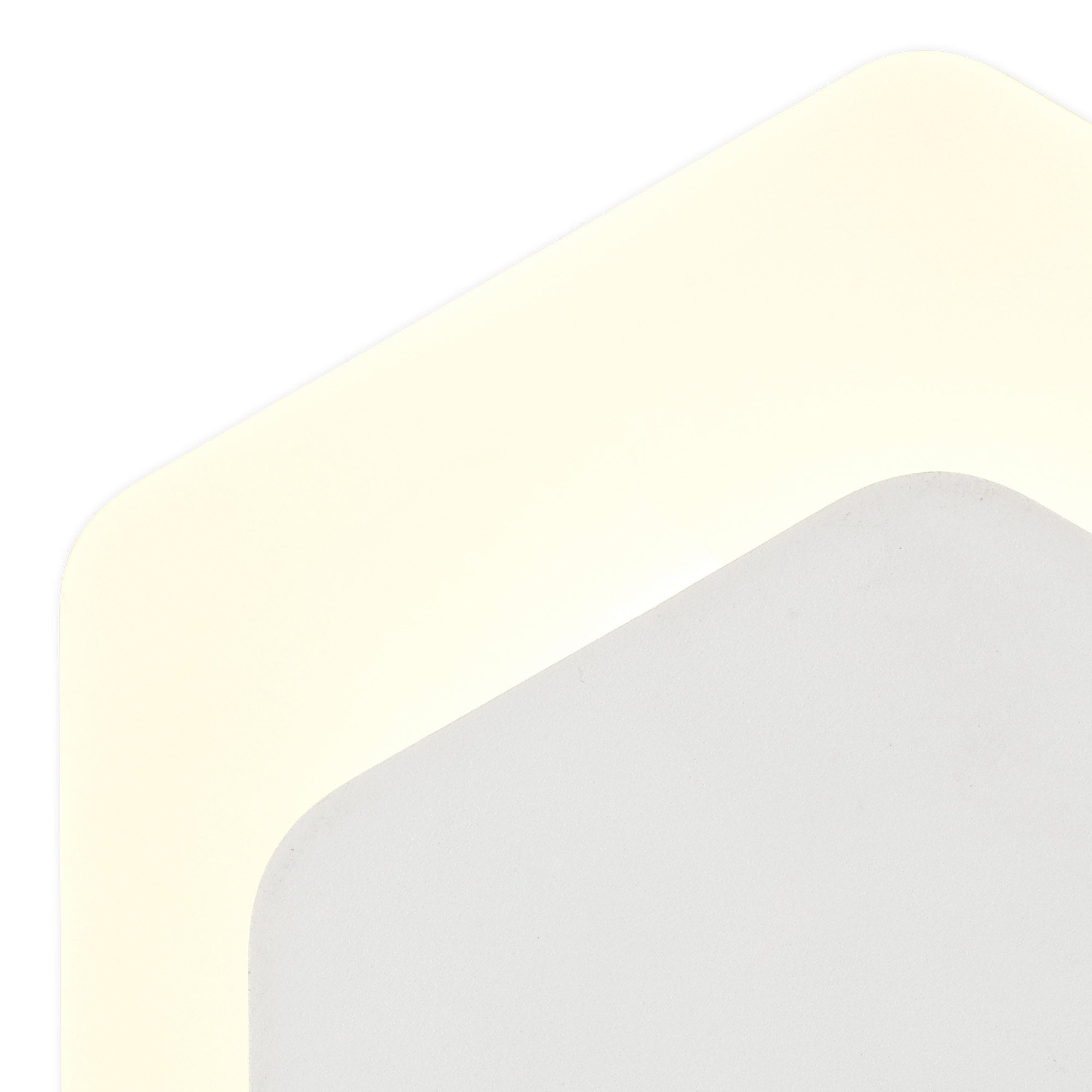 Fabula Kingsley Magnetic Base LED Wall Lamp - 15/19cm Vertical Hexagonal - Bottom Offset - Sand White & Acrylic Frosted Diffuser