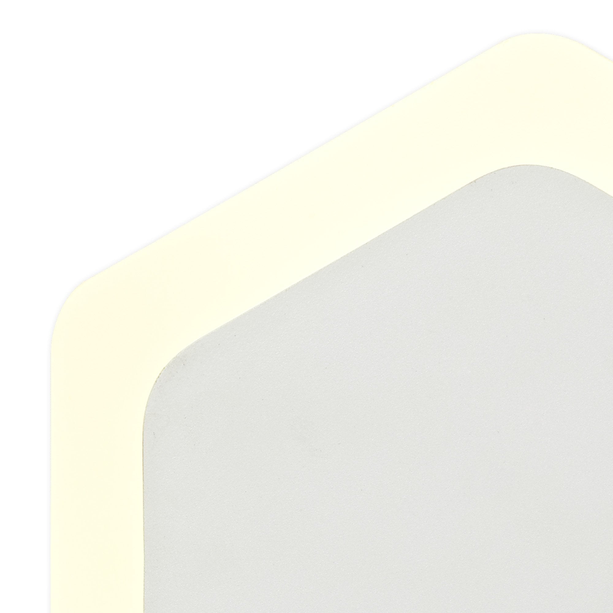 Fabula Kingsley Magnetic Base LED Wall Lamp - 15/19cm Vertical Hexagonal - Central - Sand White & Acrylic Frosted Diffuser