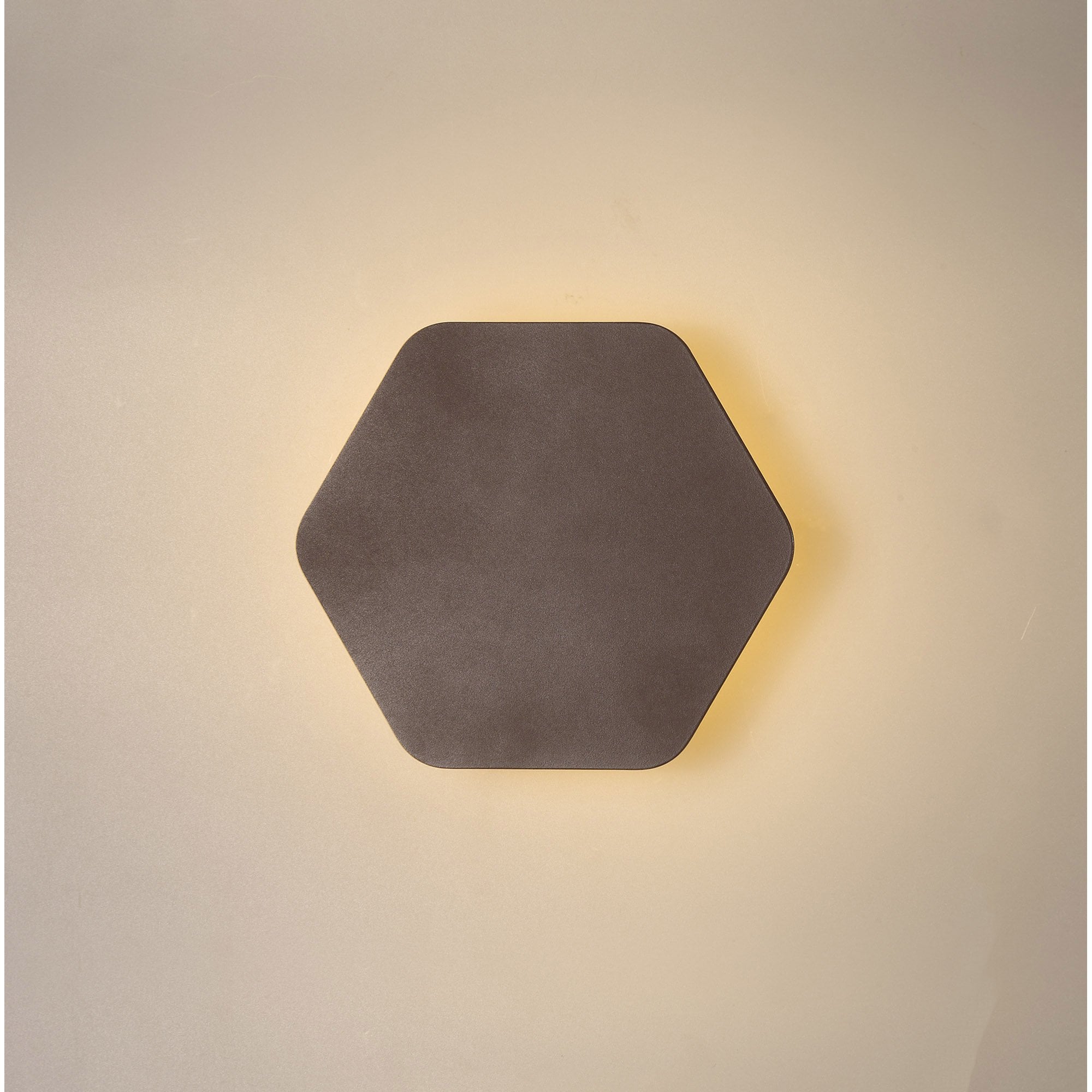 Fabula Kingsley Magnetic Base LED Wall Lamp - 15cm Horizontal Hexagonal - Coffee