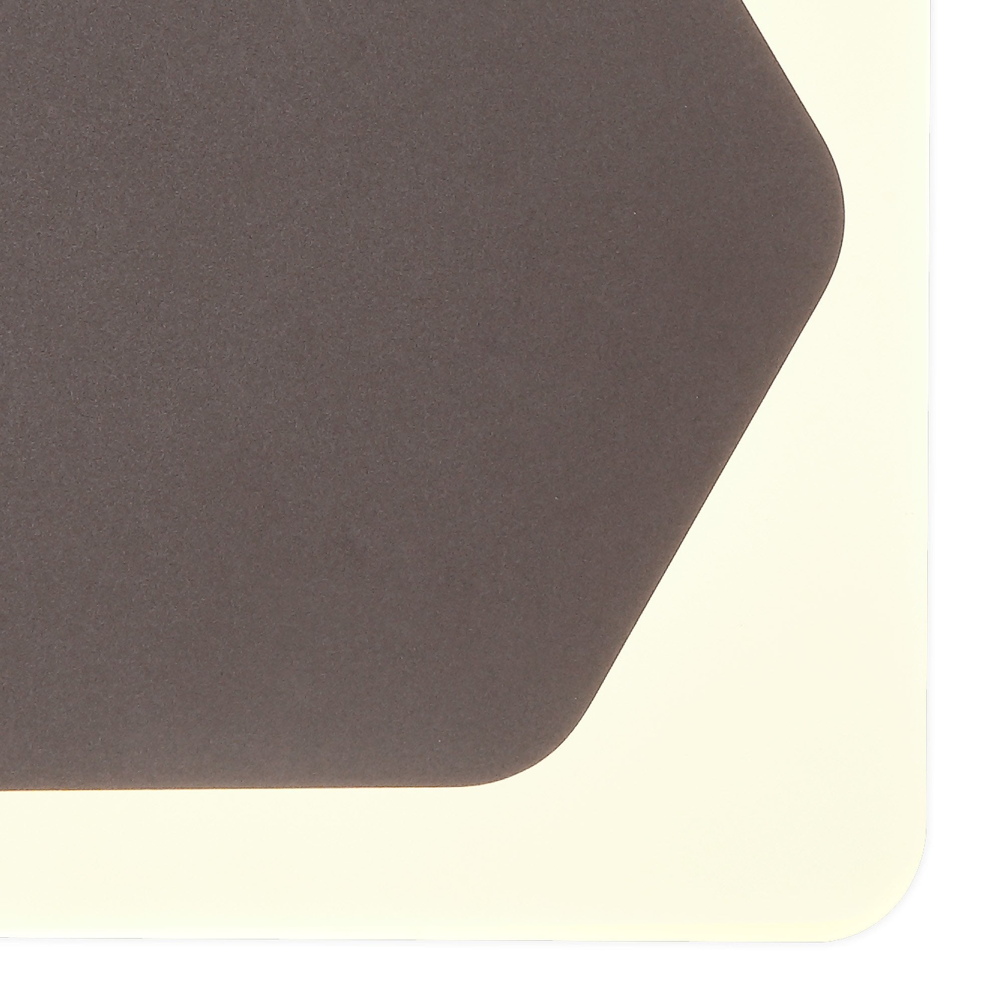 Fabula Kingsley Magnetic Base LED Wall Lamp - 15cm Horizontal Hexagonal / 19cm Square - Central - Coffee & Acrylic Frosted Diffuser