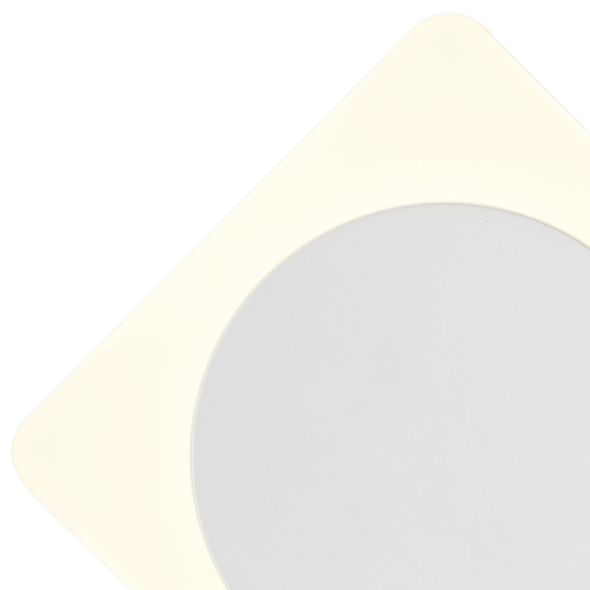 Fabula Kingsley Magnetic Base LED Wall Lamp - 15cm Round 19cm Diamond - Central - Sand White & Acrylic Frosted Diffuser