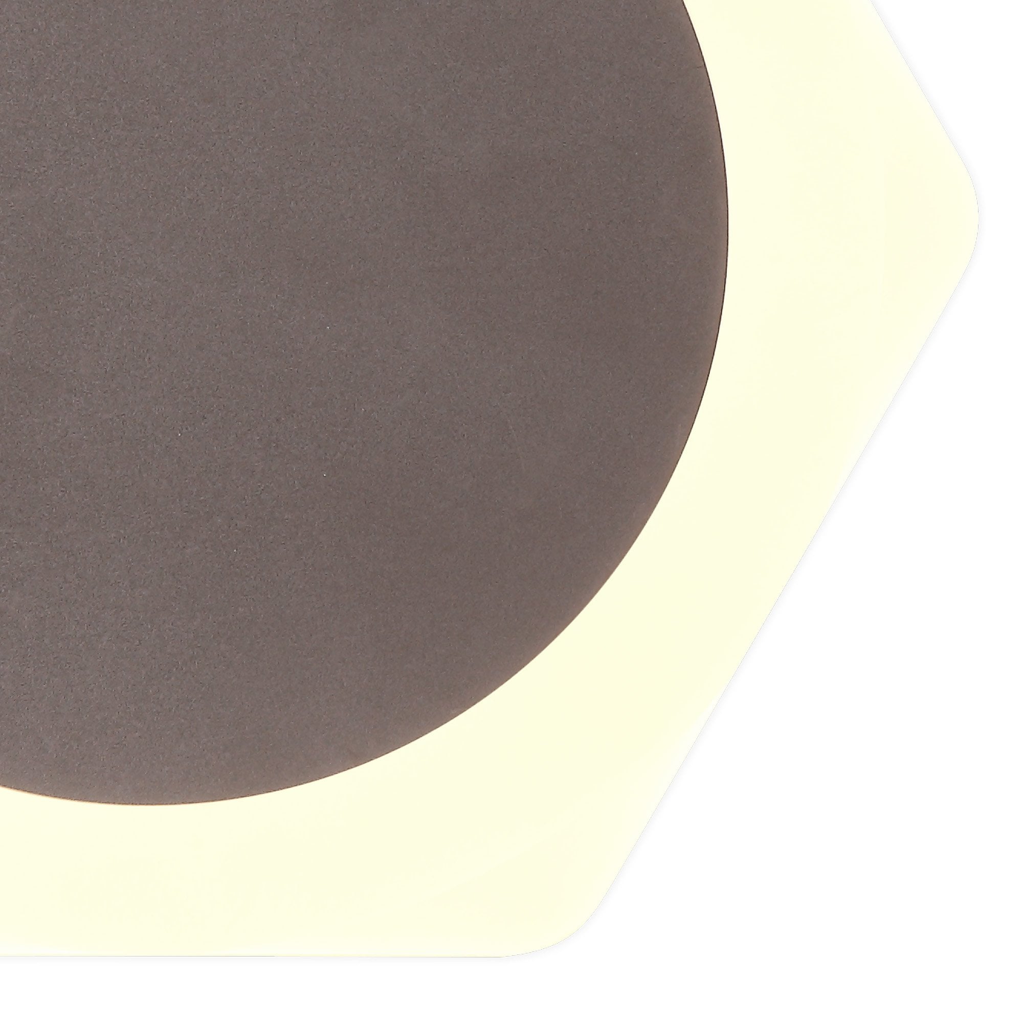 Fabula Kingsley Magnetic Base LED Wall Lamp - 15cm Round 19cm Horizontal Hexagonal - Central - Coffee & Acrylic Frosted Diffuser