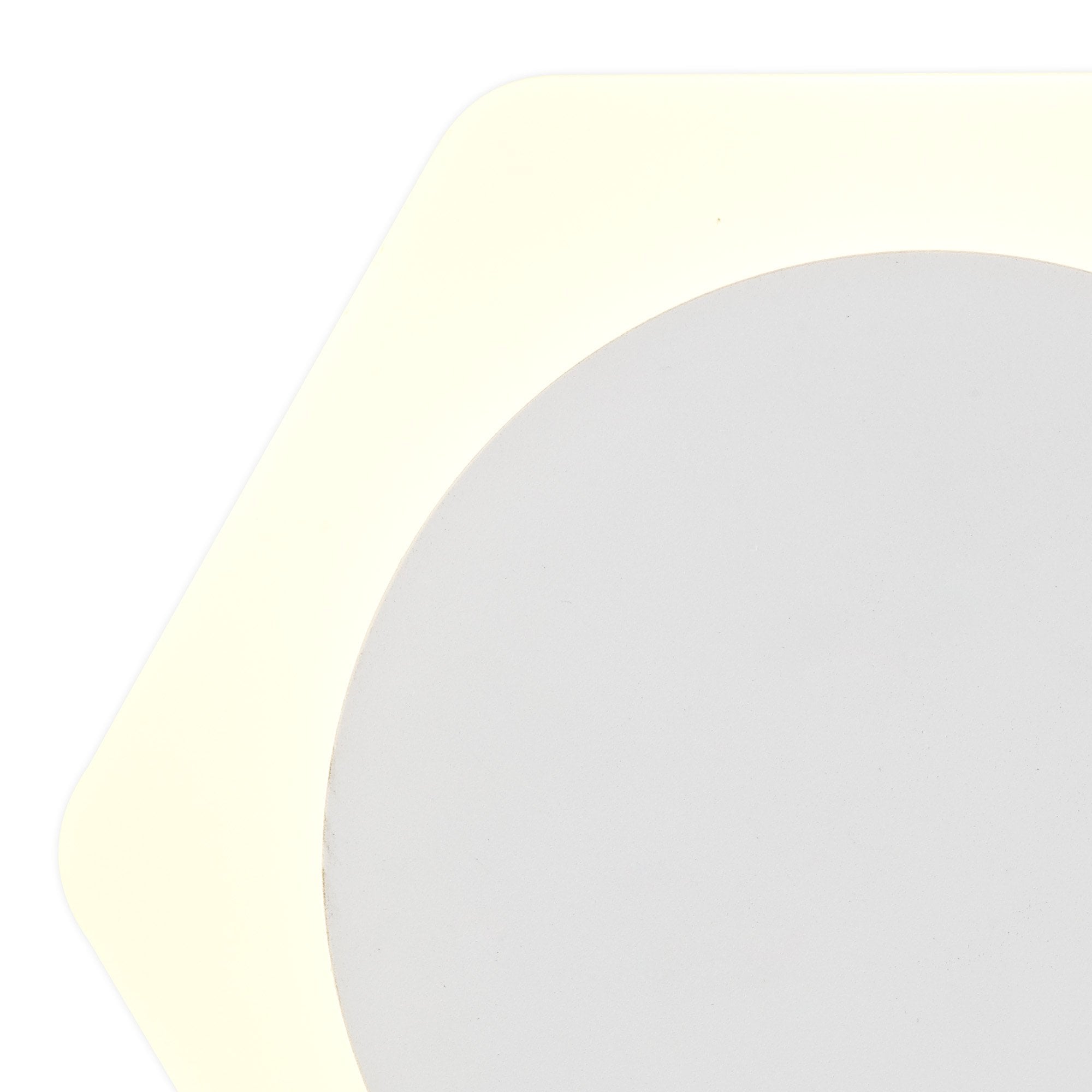 Fabula Kingsley Magnetic Base LED Wall Lamp - 15cm Round 19cm Horizontal Hexagonal - Central - Sand White & Acrylic Frosted Diffuser