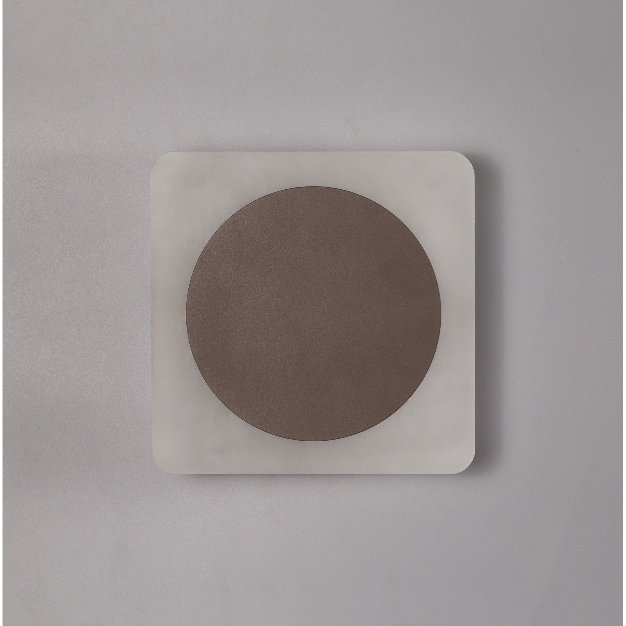 Fabula Kingsley Magnetic Base LED Wall Lamp - 15cm Round 19cm Square - Central - Coffee & Acrylic Frosted Diffuser