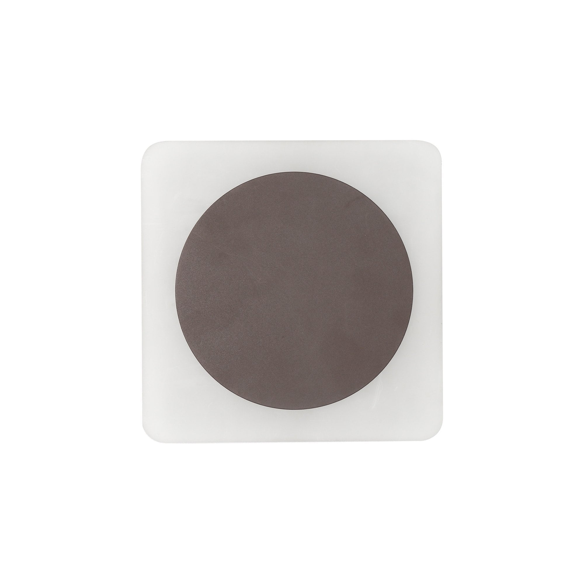 Fabula Kingsley Magnetic Base LED Wall Lamp - 15cm Round 19cm Square - Central - Coffee & Acrylic Frosted Diffuser