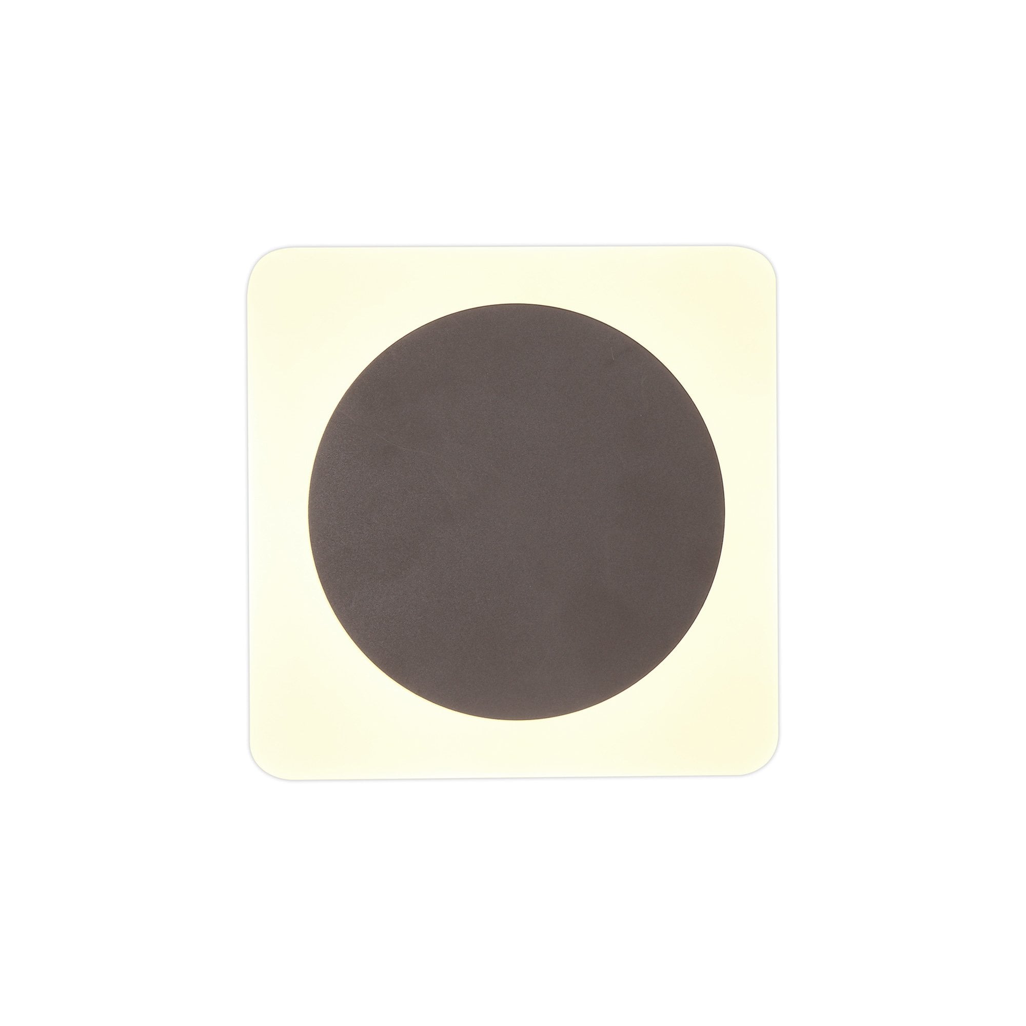 Fabula Kingsley Magnetic Base LED Wall Lamp - 15cm Round 19cm Square - Central - Coffee & Acrylic Frosted Diffuser