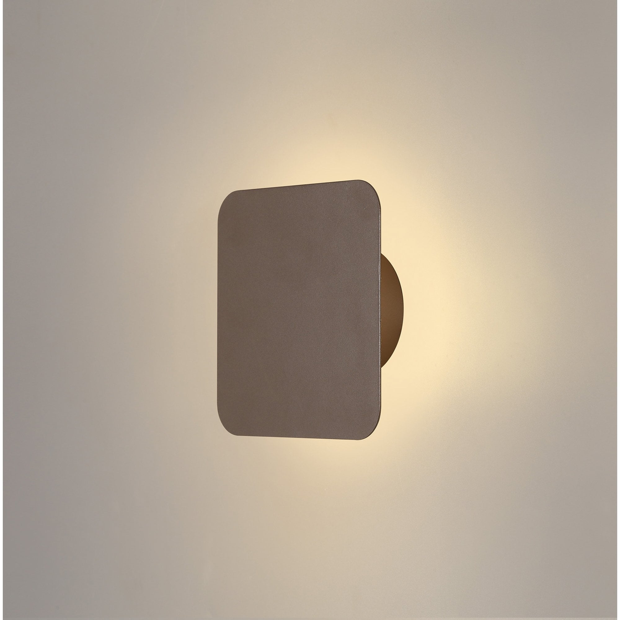 Fabula Kingsley Magnetic Base LED Wall Lamp - 15cm Square - Coffee