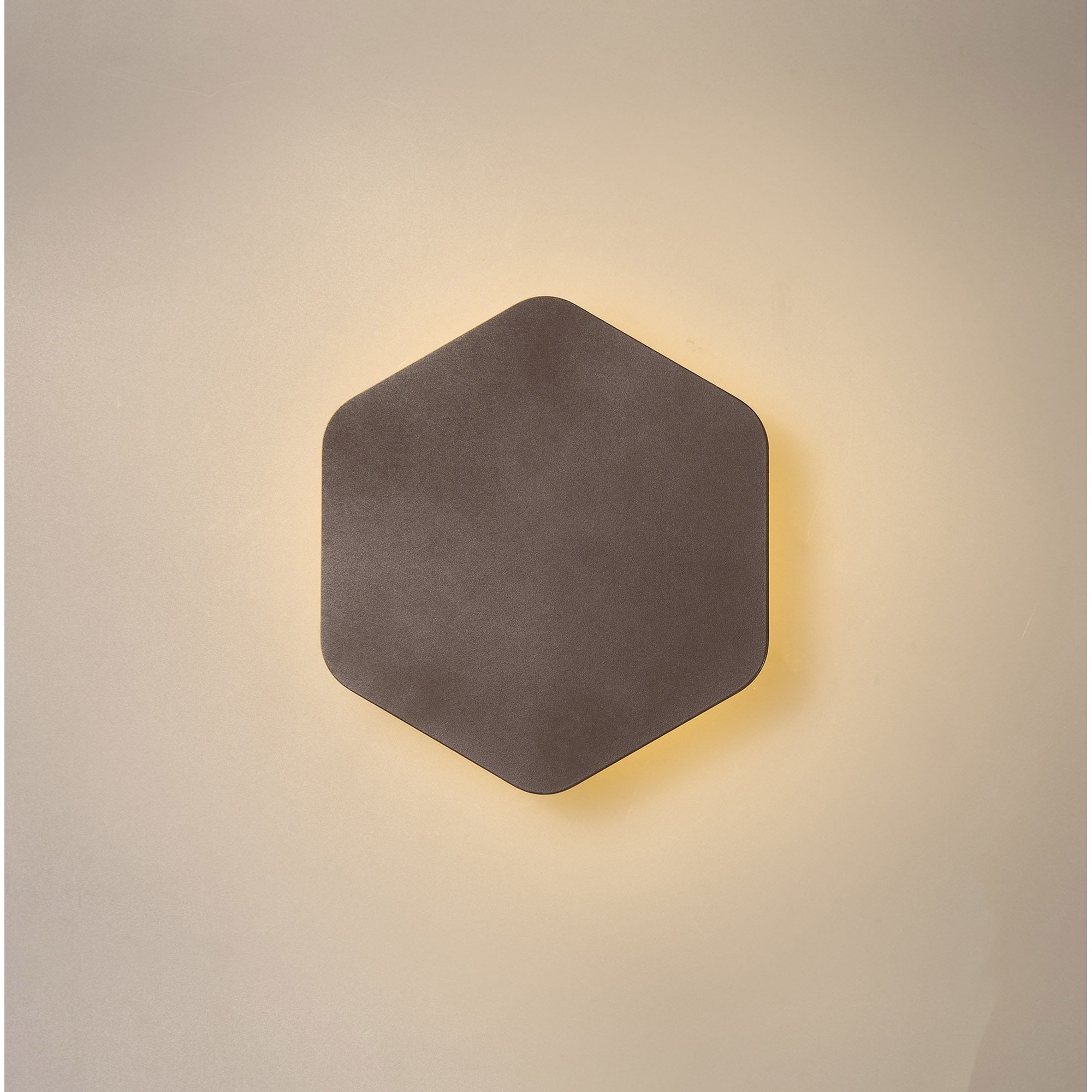 Fabula Kingsley Magnetic Base LED Wall Lamp - 15cm Vertical Hexagonal - Coffee