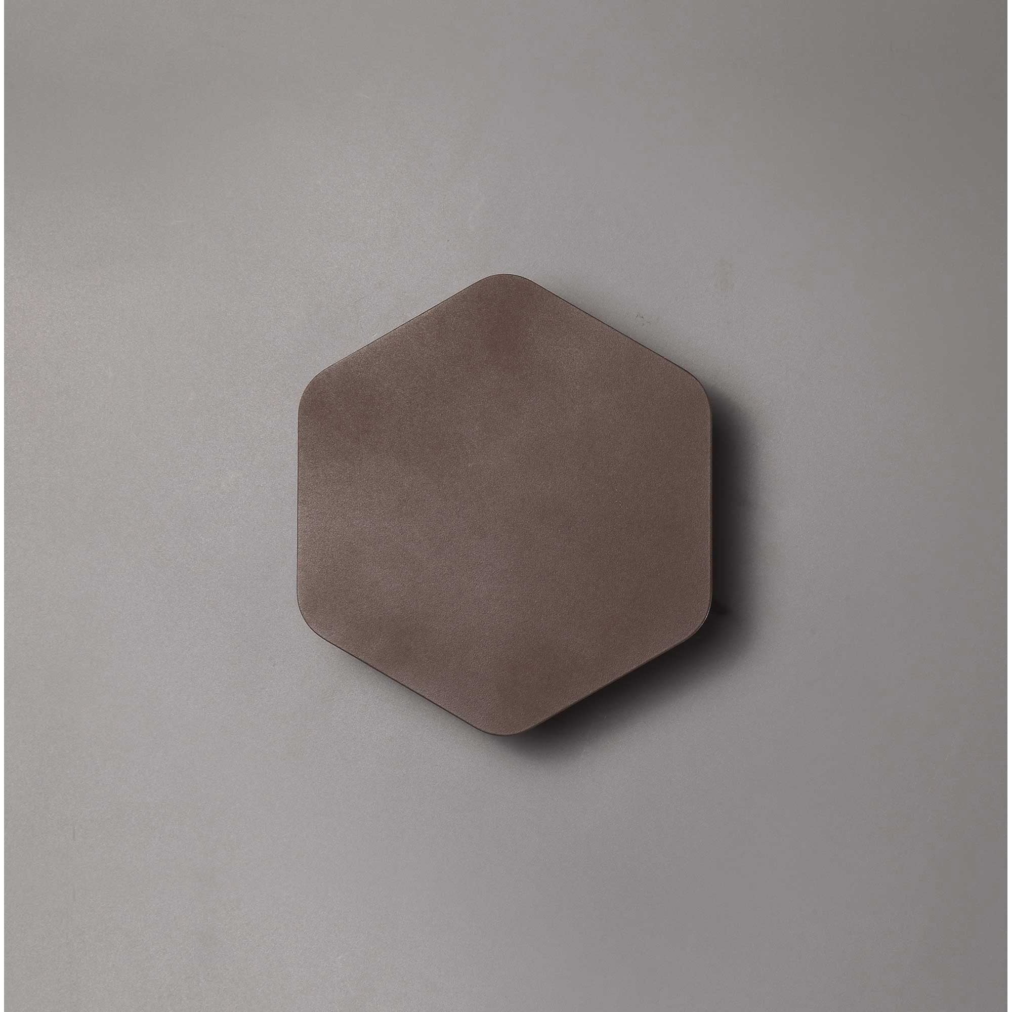 Fabula Kingsley Magnetic Base LED Wall Lamp - 15cm Vertical Hexagonal - Coffee