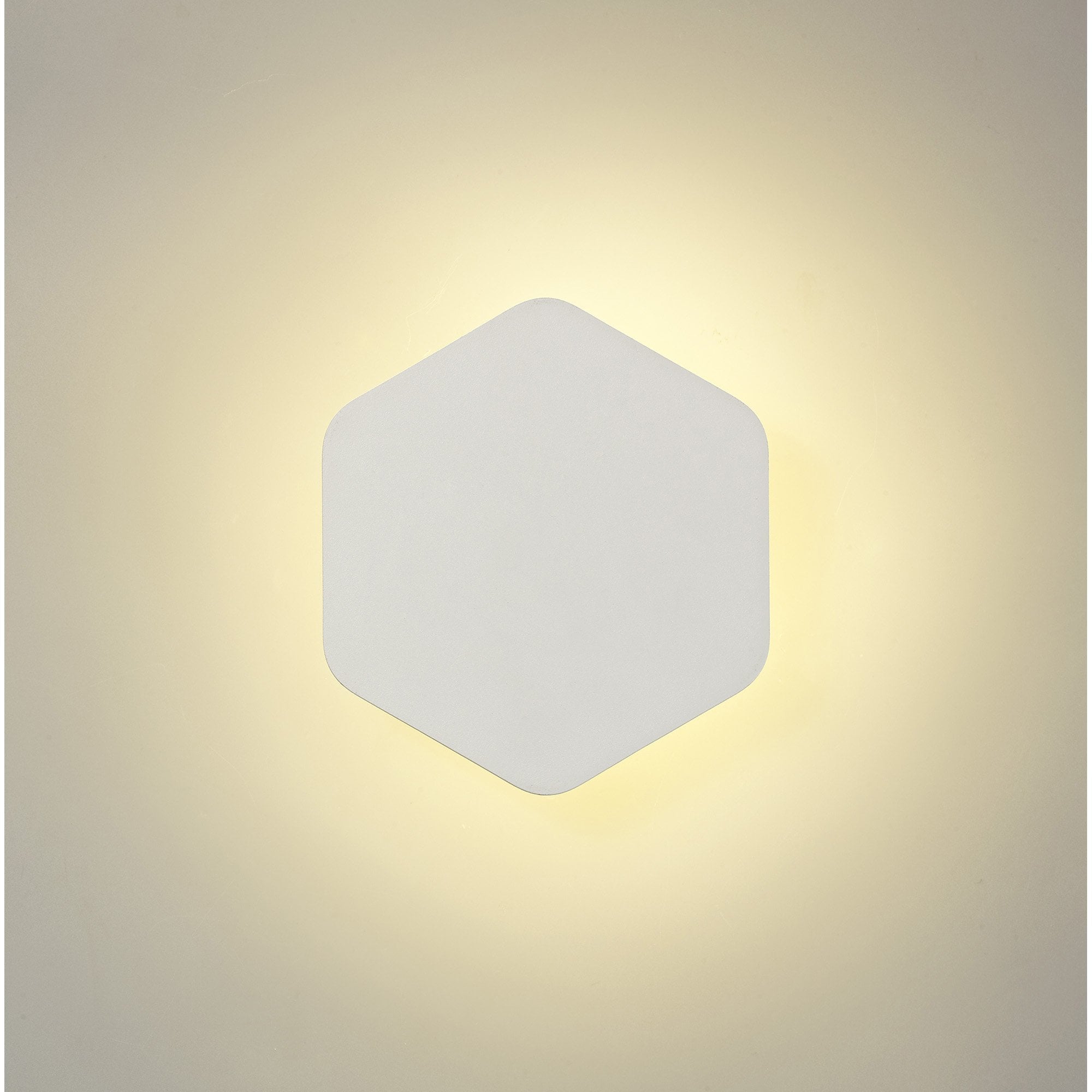 Fabula Kingsley Magnetic Base LED Wall Lamp - 15cm Vertical Hexagonal - Sand White