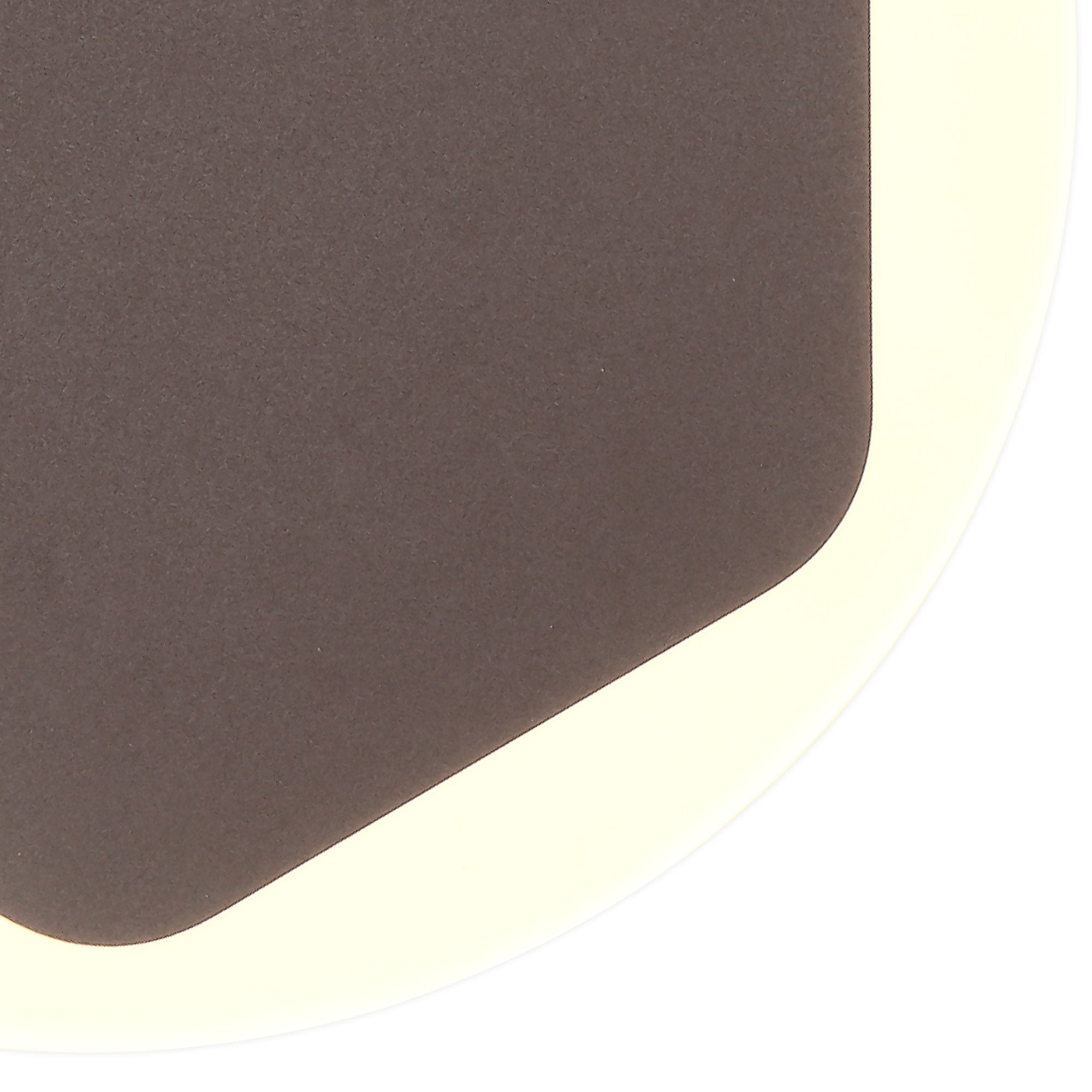 Fabula Kingsley Magnetic Base LED Wall Lamp - 15cm Vertical Hexagonal / 19cm Round - Central - Coffee & Acrylic Frosted Diffuser