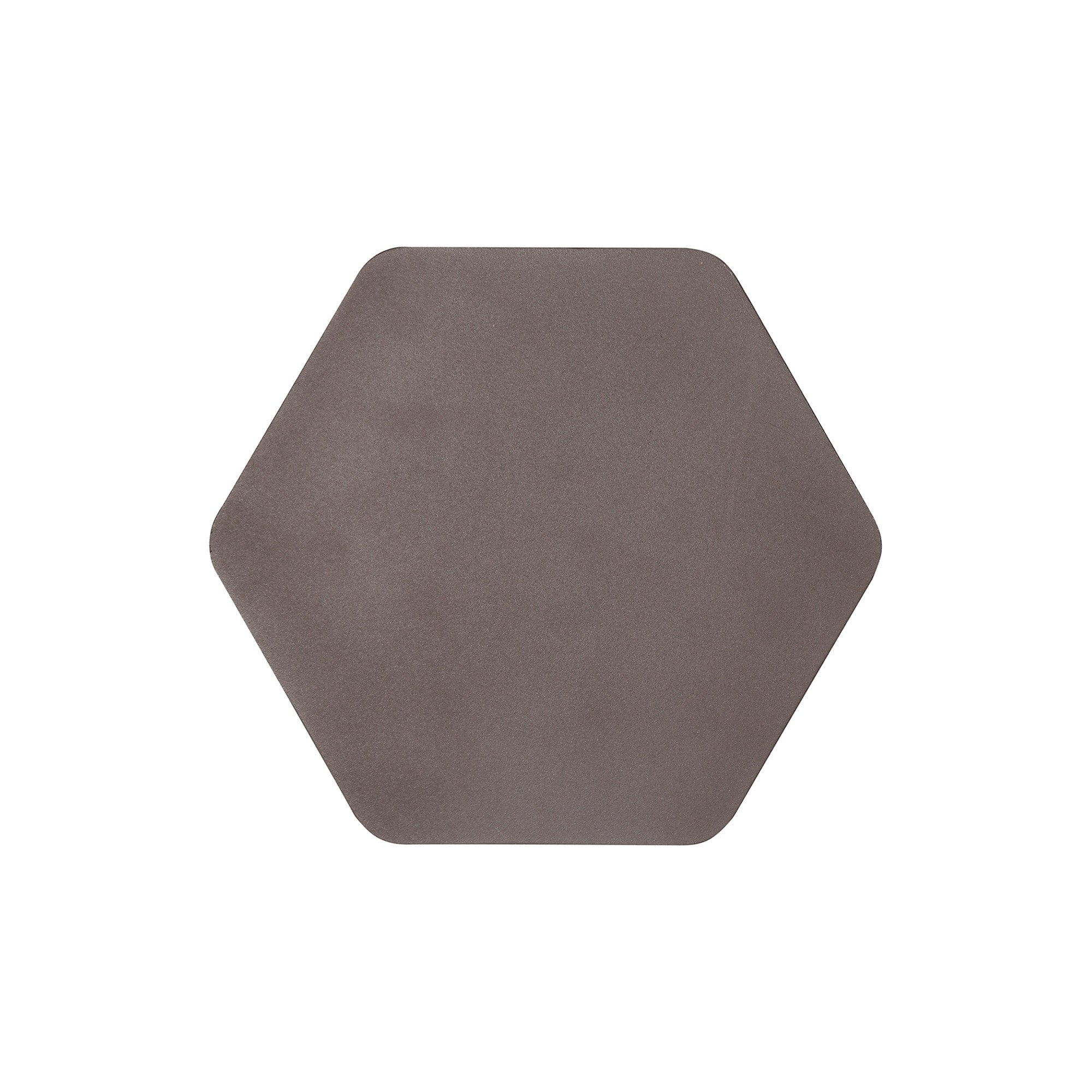 Fabula Kingsley Magnetic Base LED Wall Lamp - 20/19cm Horizontal Hexagonal - Central - Coffee & Acrylic Frosted Diffuser