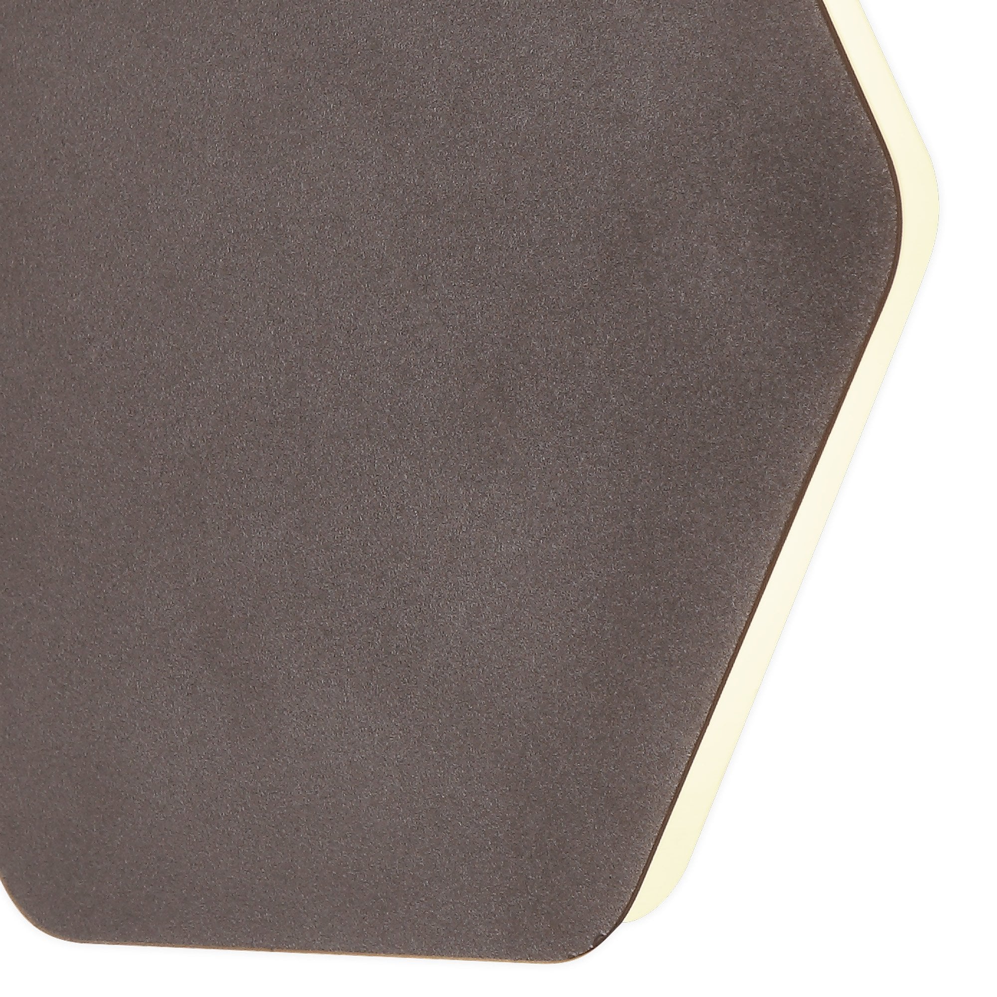 Fabula Kingsley Magnetic Base LED Wall Lamp - 20/19cm Horizontal Hexagonal - Central - Coffee & Acrylic Frosted Diffuser