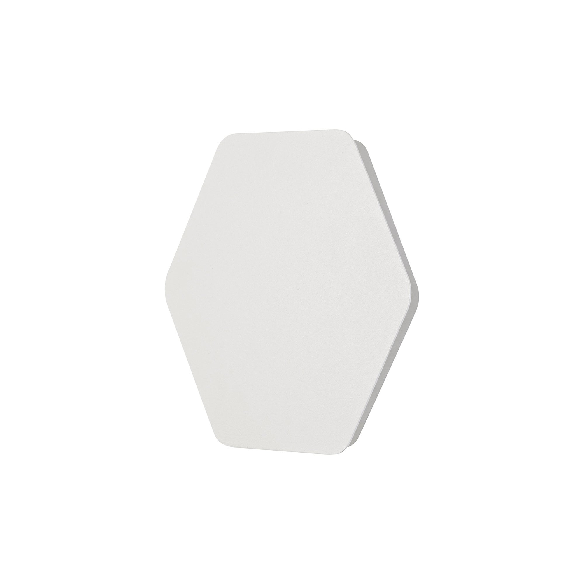Fabula Kingsley Magnetic Base LED Wall Lamp - 20/19cm Horizontal Hexagonal - Central - Sand White & Acrylic Frosted Diffuser