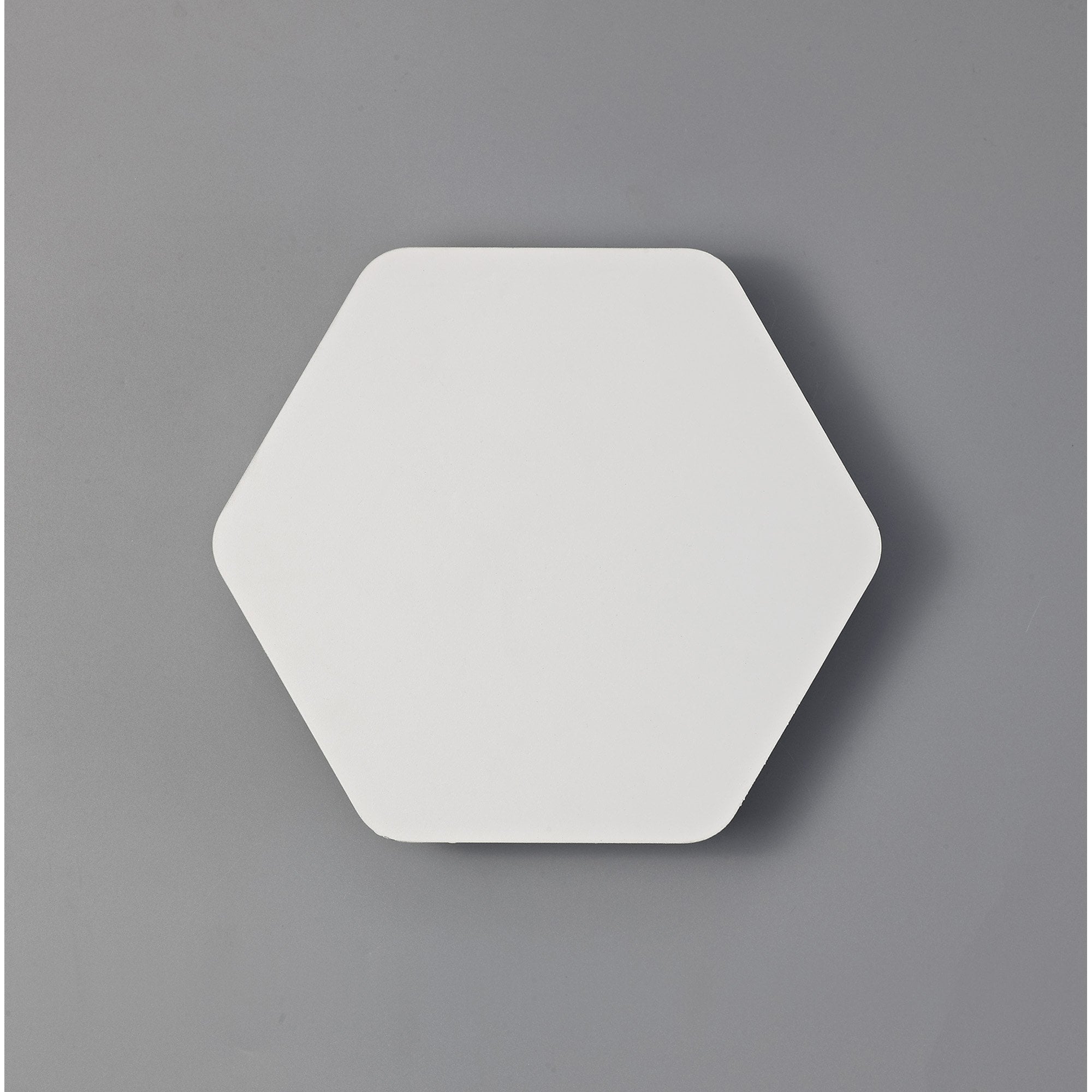 Fabula Kingsley Magnetic Base LED Wall Lamp - 20/19cm Horizontal Hexagonal - Central - Sand White & Acrylic Frosted Diffuser