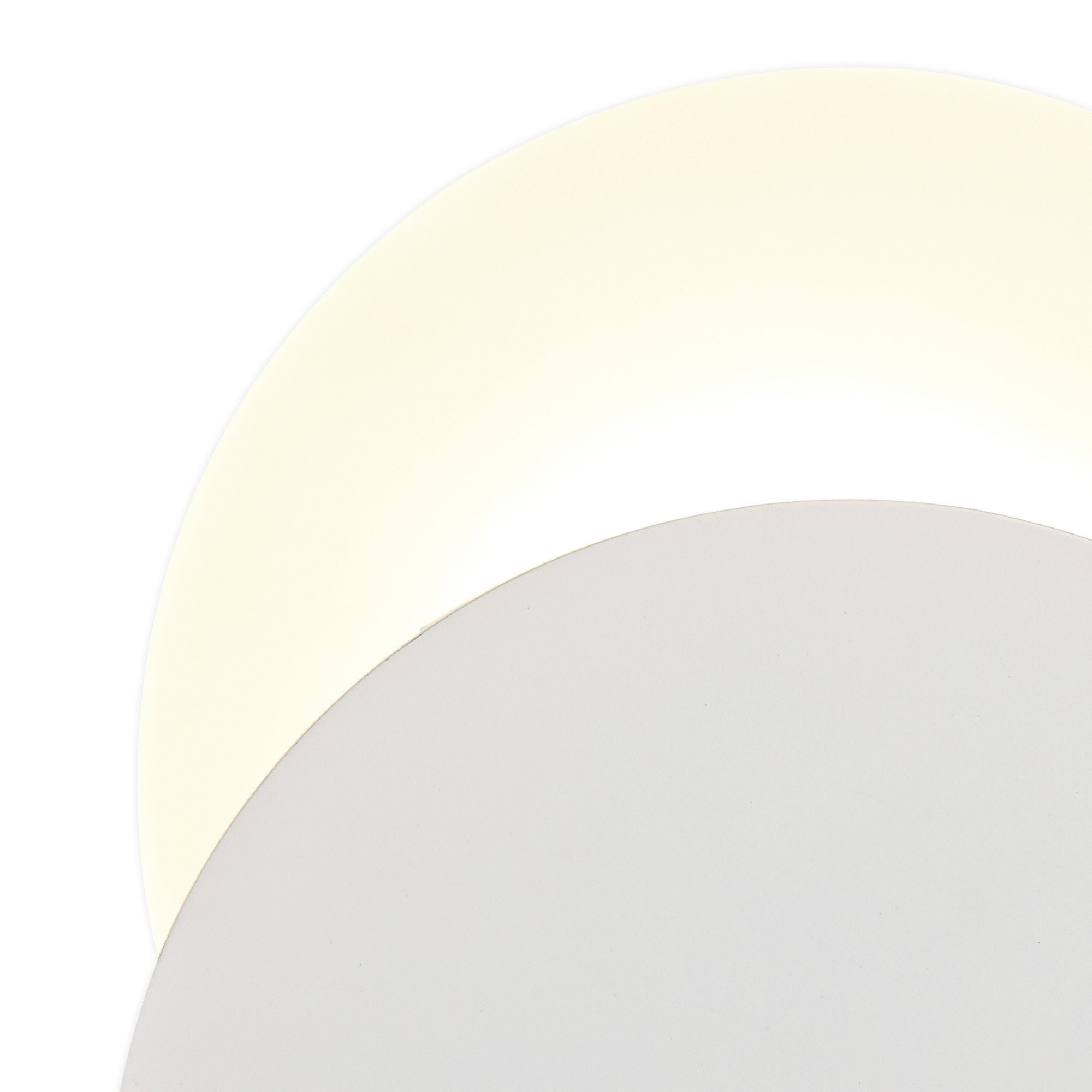 Fabula Kingsley Magnetic Base LED Wall Lamp - 20/19cm Round - Bottom Offset - Sand White & Acrylic Frosted Diffuser